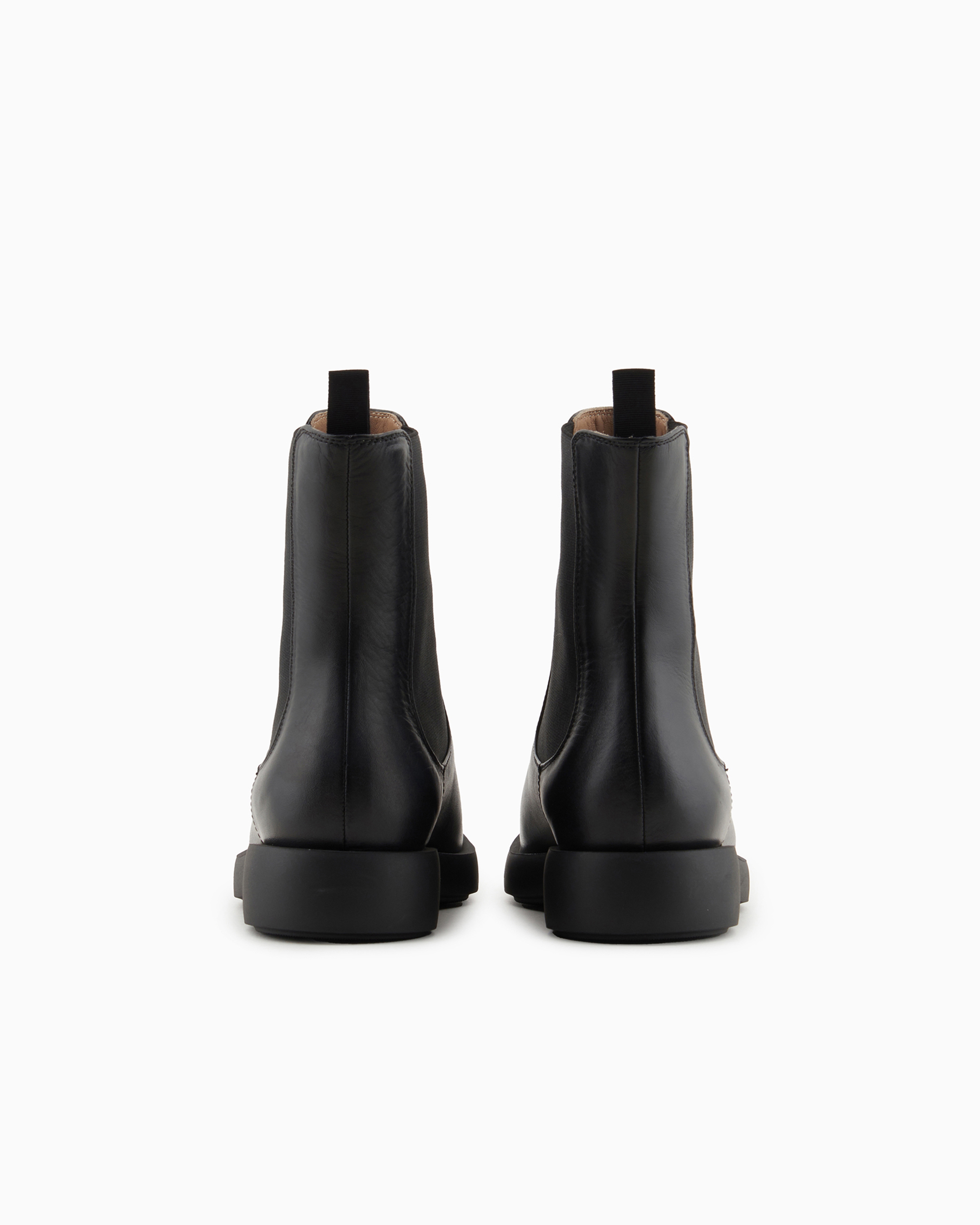 Emporio Armani Official Store Beatles En Cuir Icon In Noir