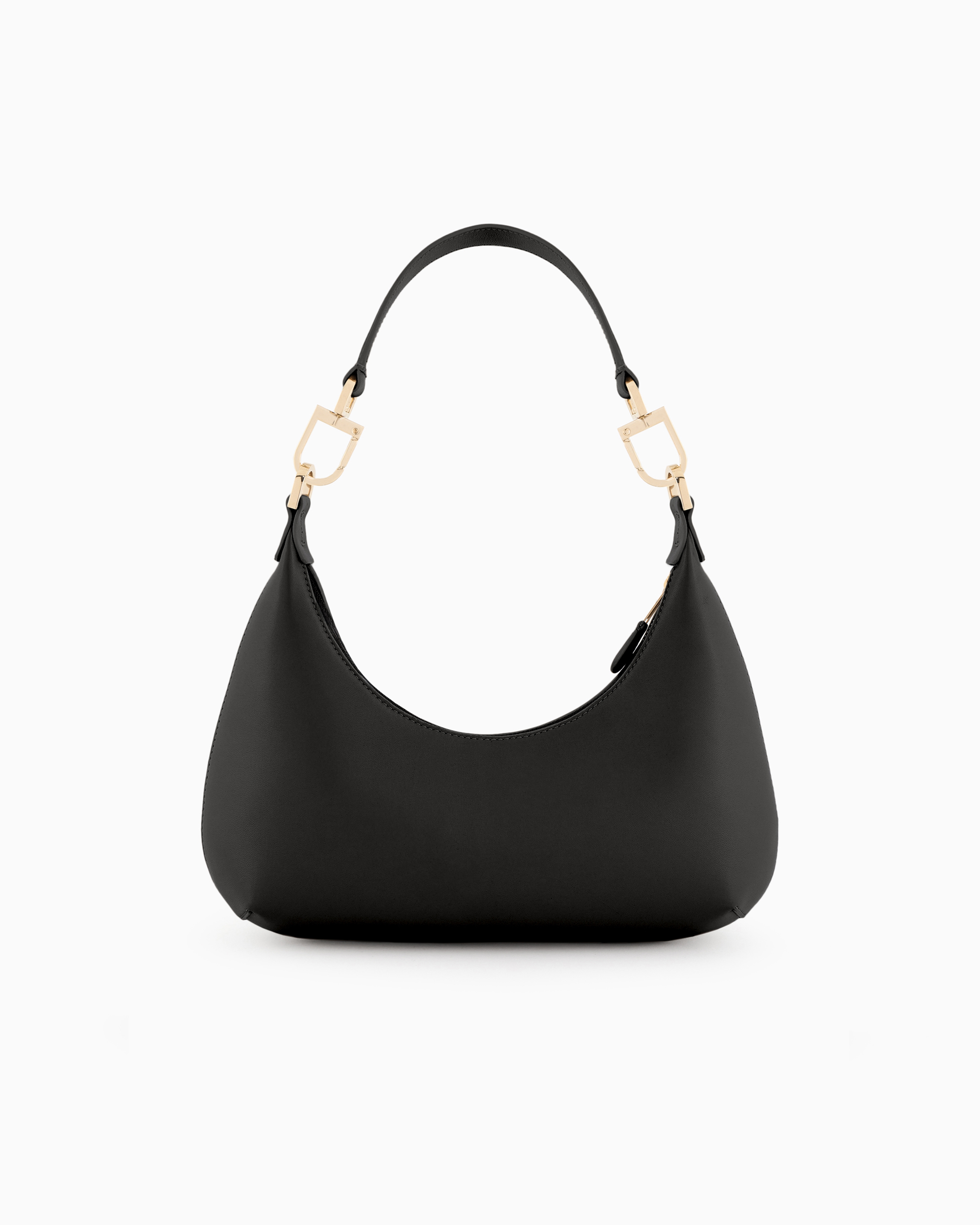 Giorgio Armani Medium La Prima Nappa-leather Hobo Bag In Black
