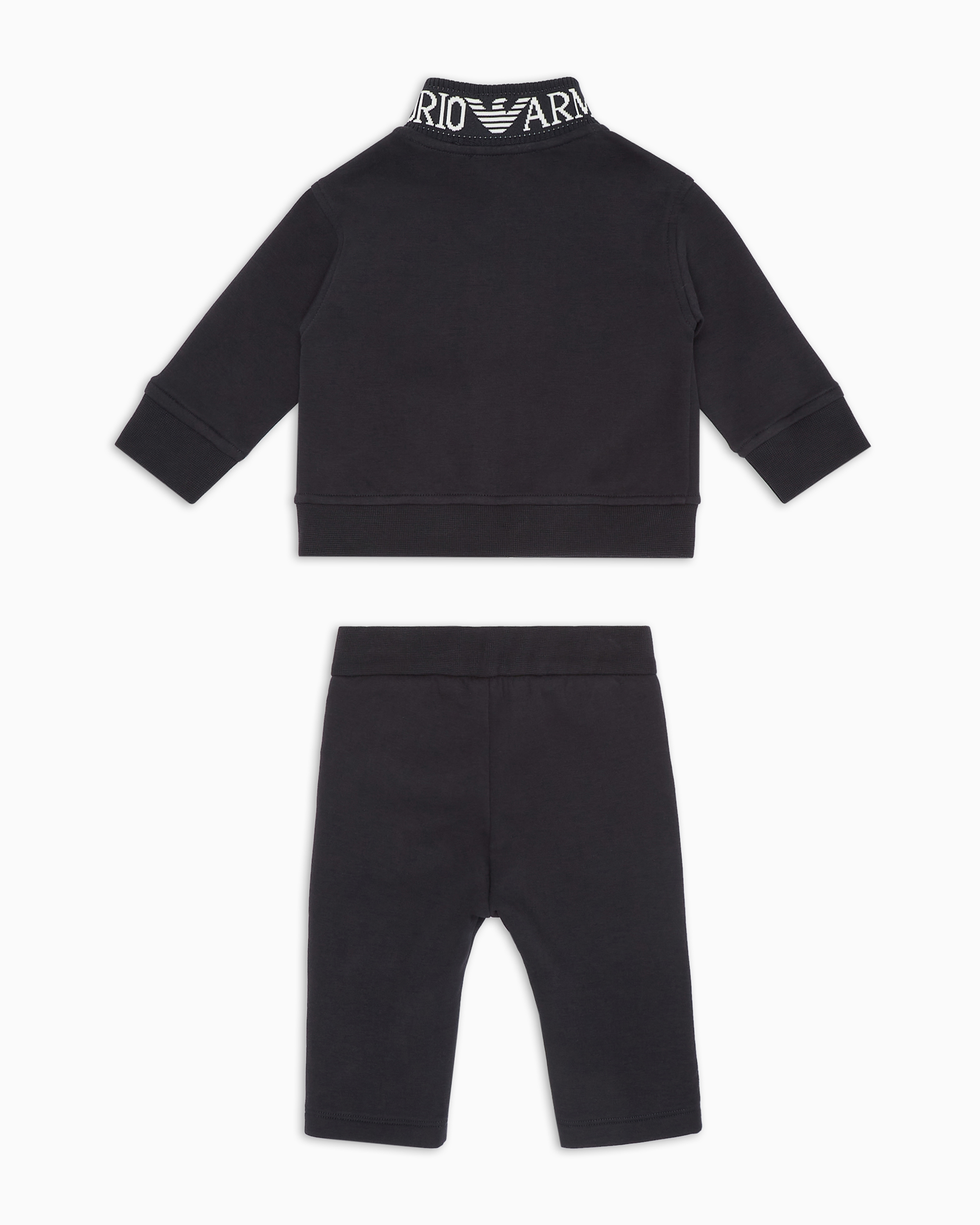 EMPORIO ARMANI TRACKSUIT WITH FULL-ZIP SWEATSHIRT IN DOUBLE JERSEY WITH JACQUARD LOGO 