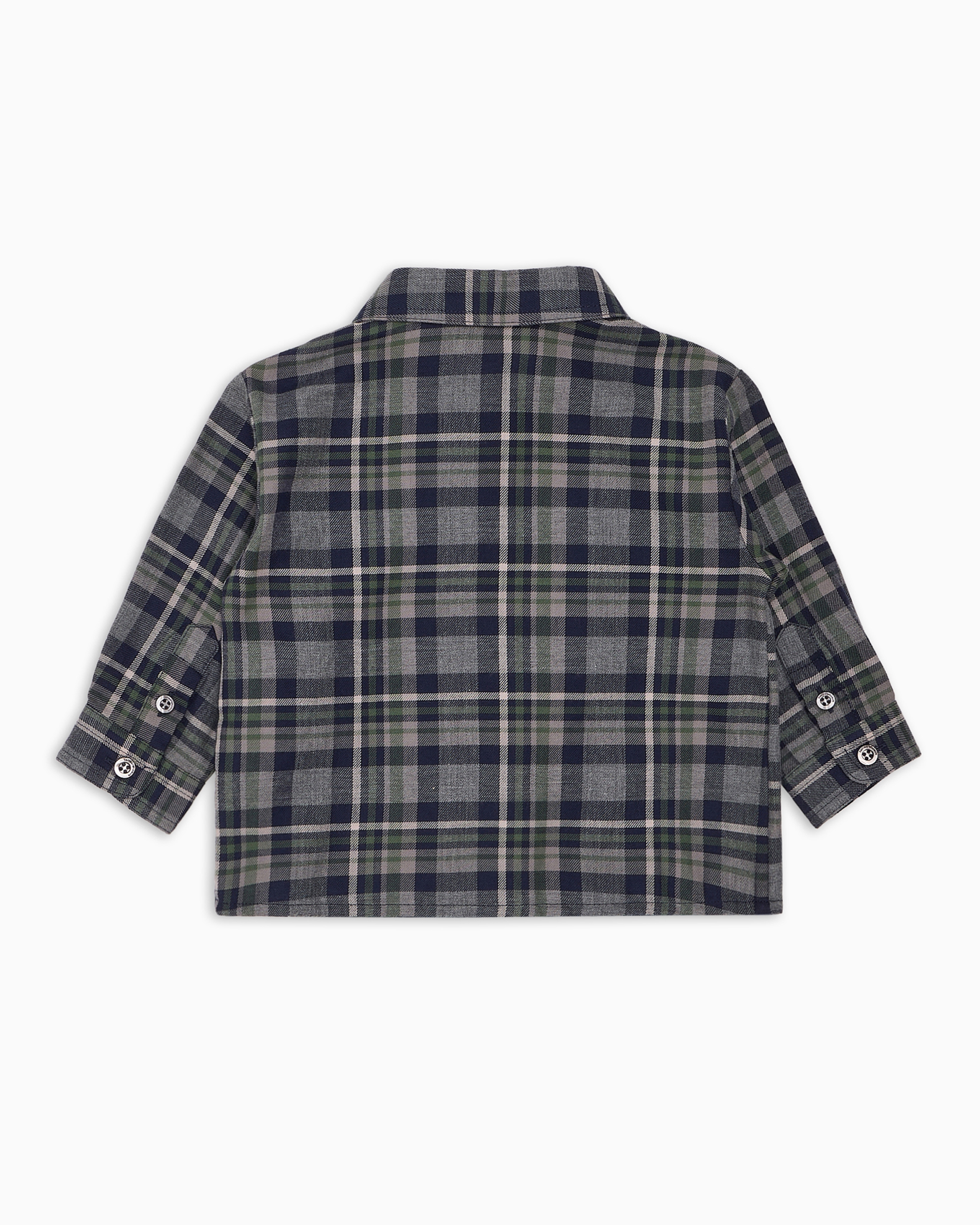 Shop Emporio Armani Madras-pattern Flannel Shirt In Patterned