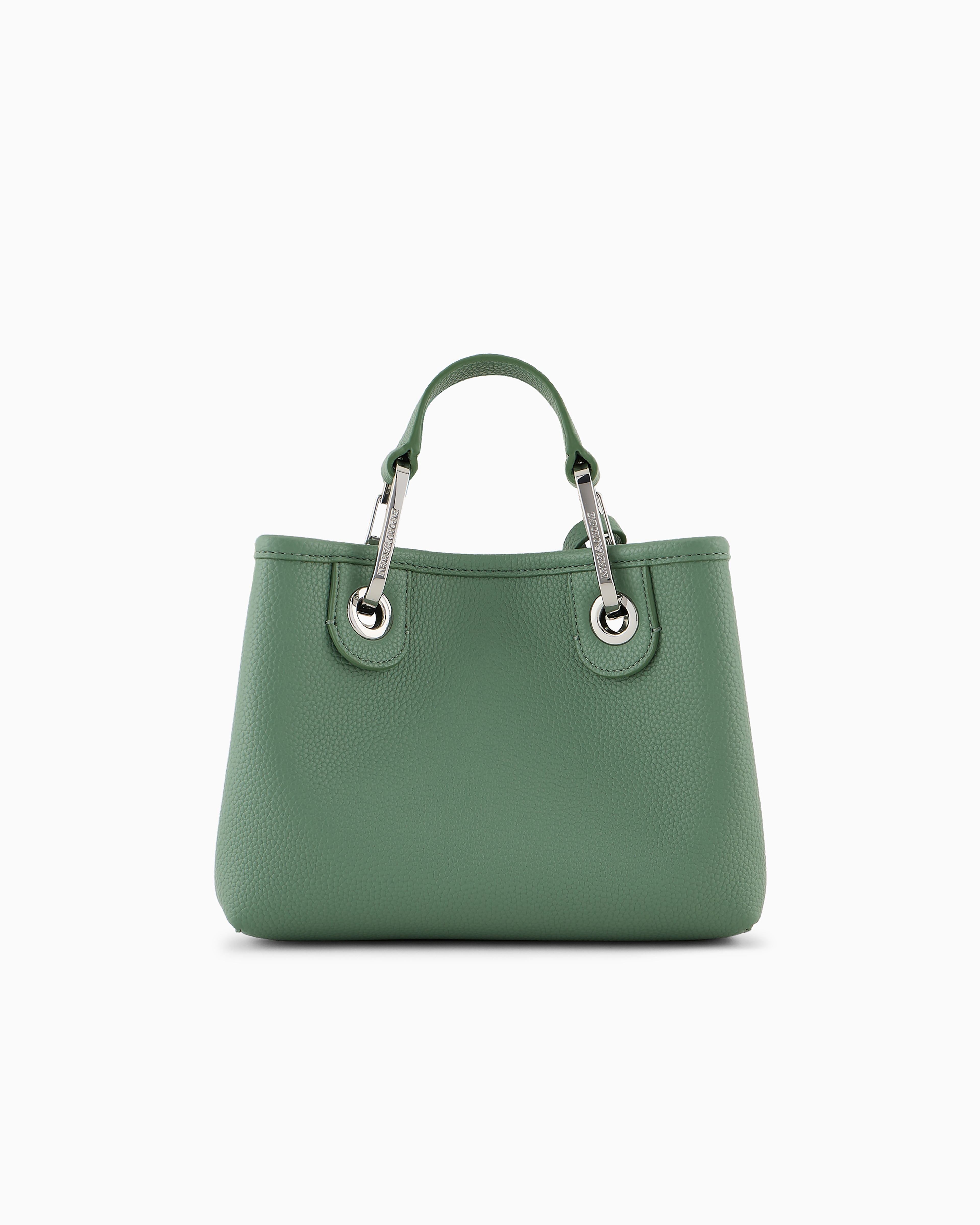 Shop Emporio Armani Deer-print Myea Mini Bag In Light Green