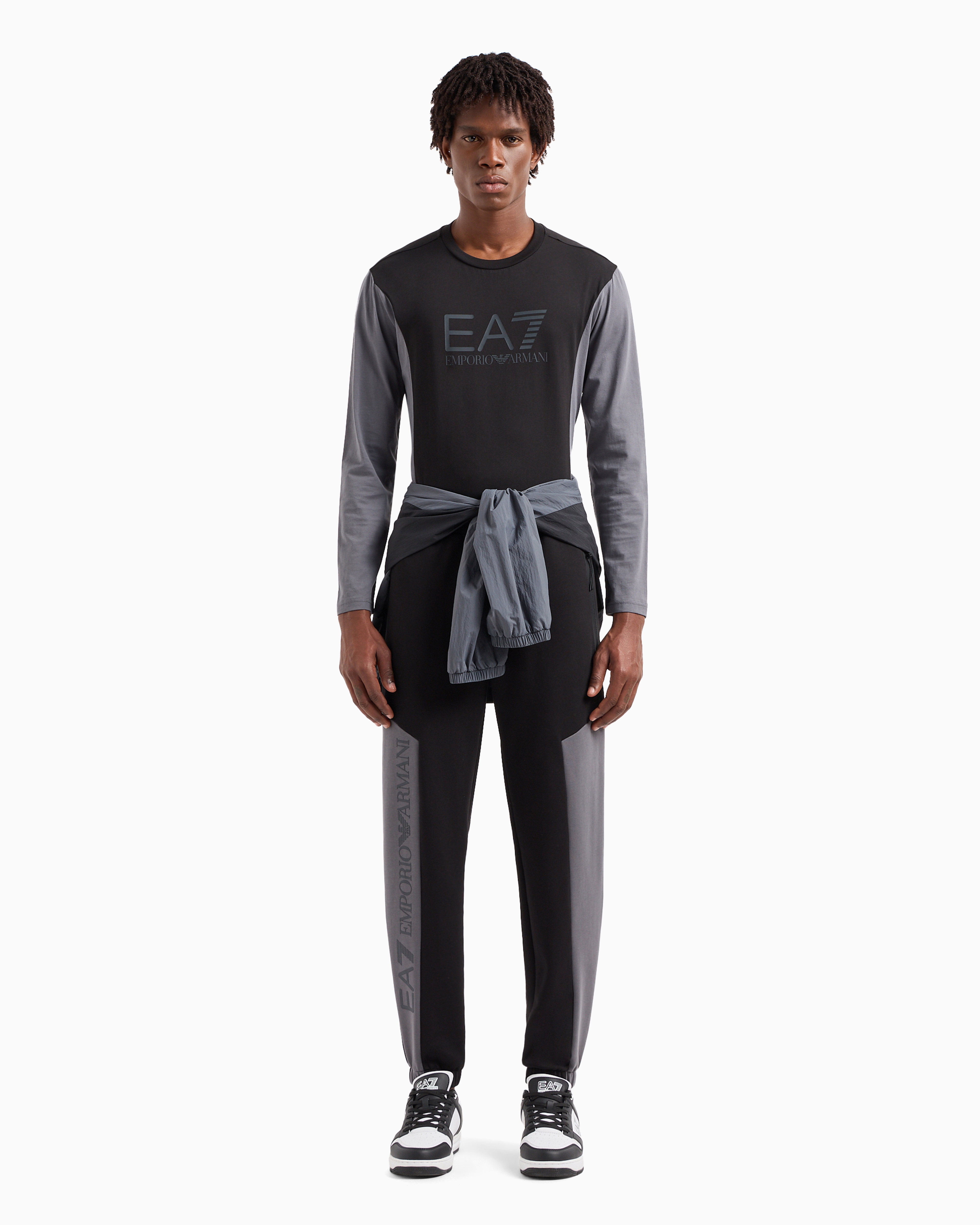 Ea7 Emporio Armani Logo Sweatshirt Black In Black
