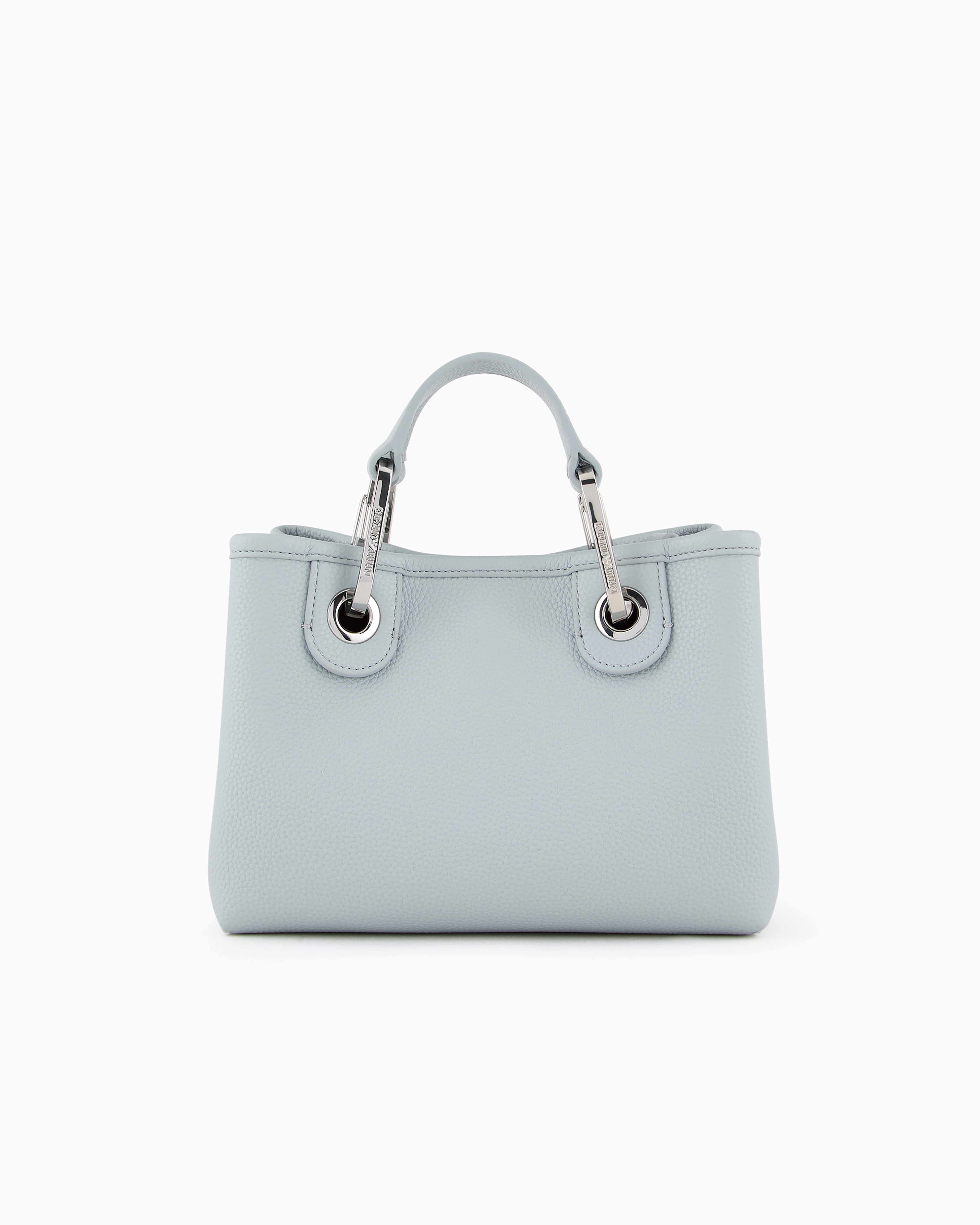 Shop Emporio Armani Deer-print Myea Mini Bag In Light Gray