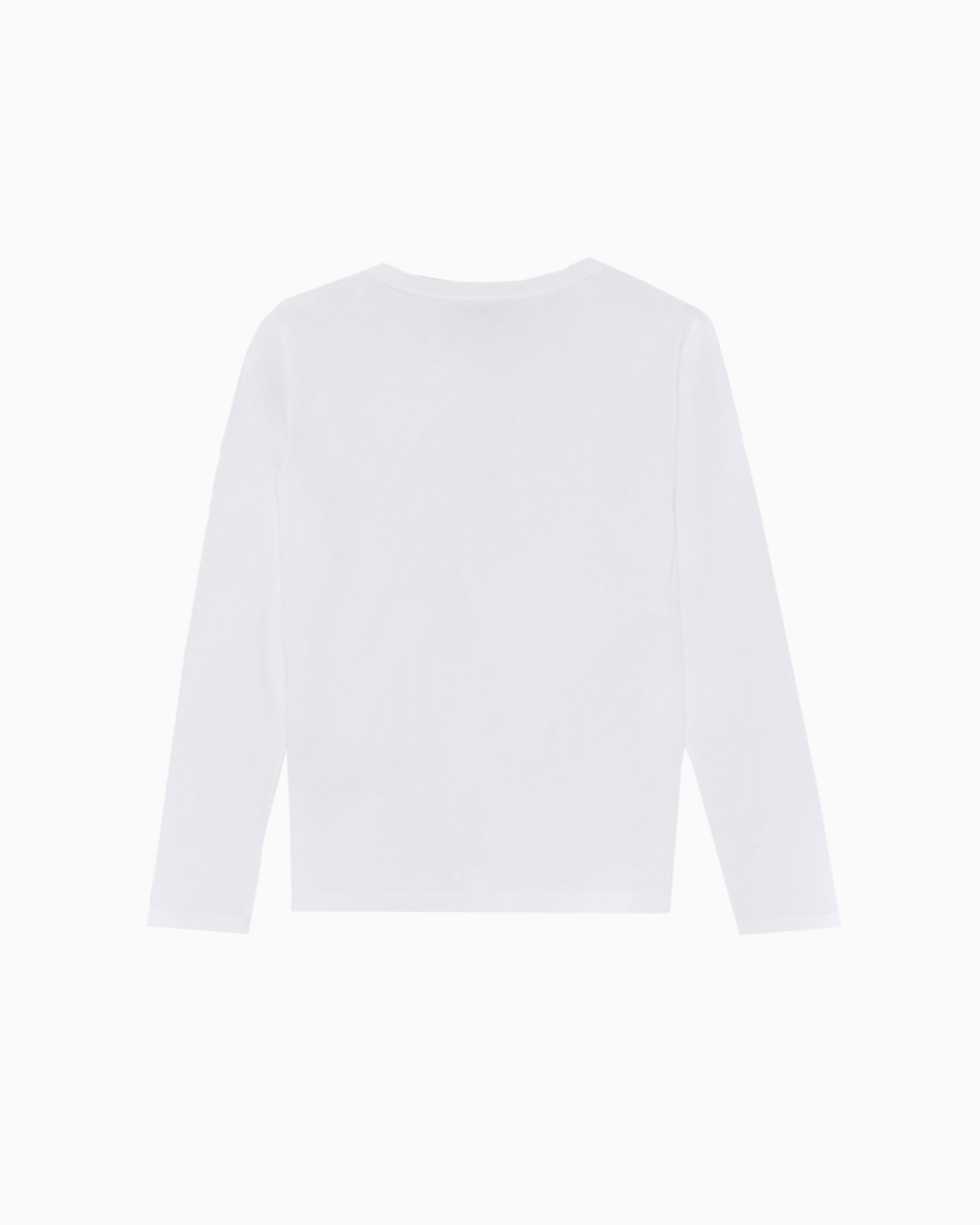 Ea7 Core Identity Boy Long-sleeved T-shirt In White