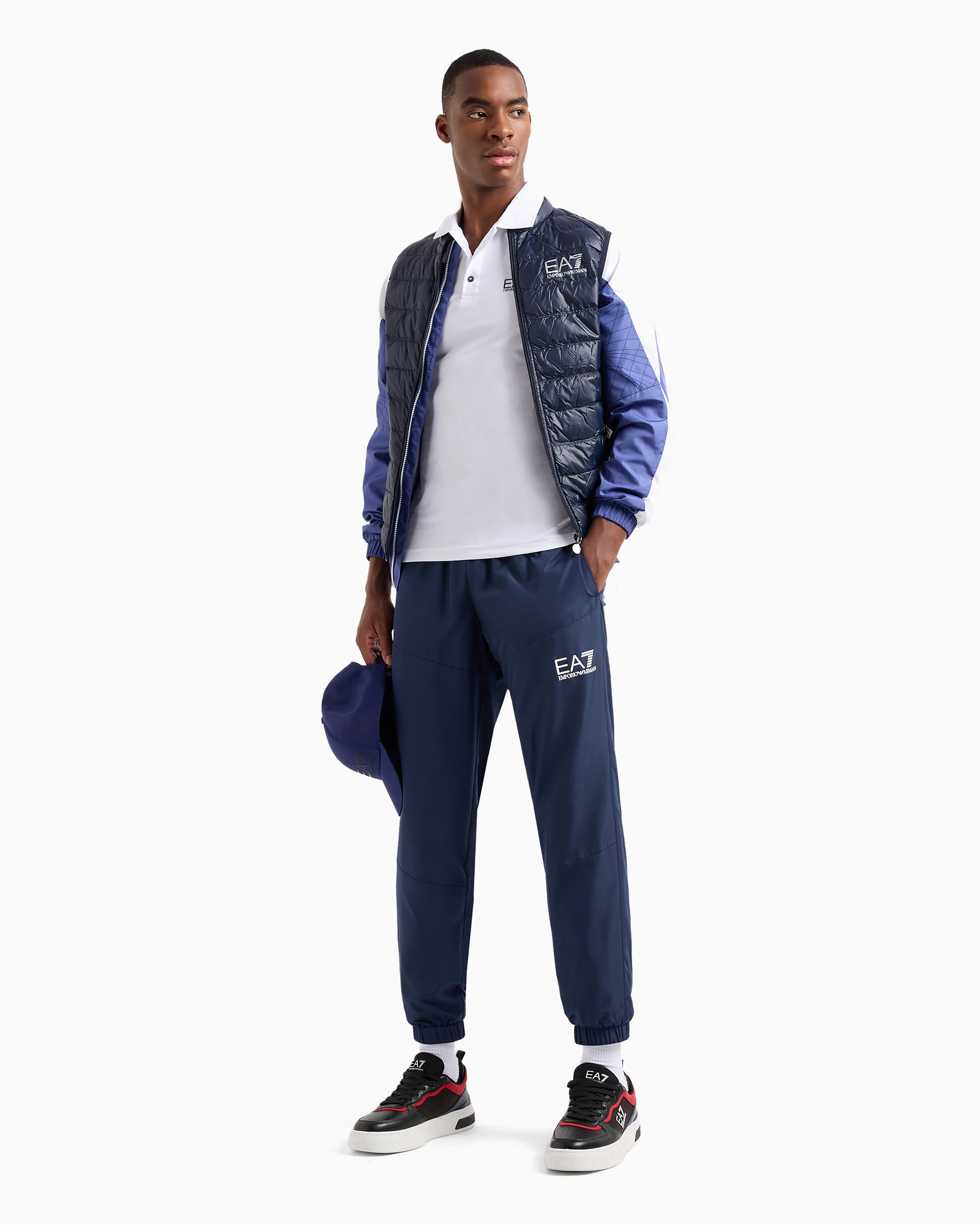 Ea7 Packable Core Identity Gilet In Blue