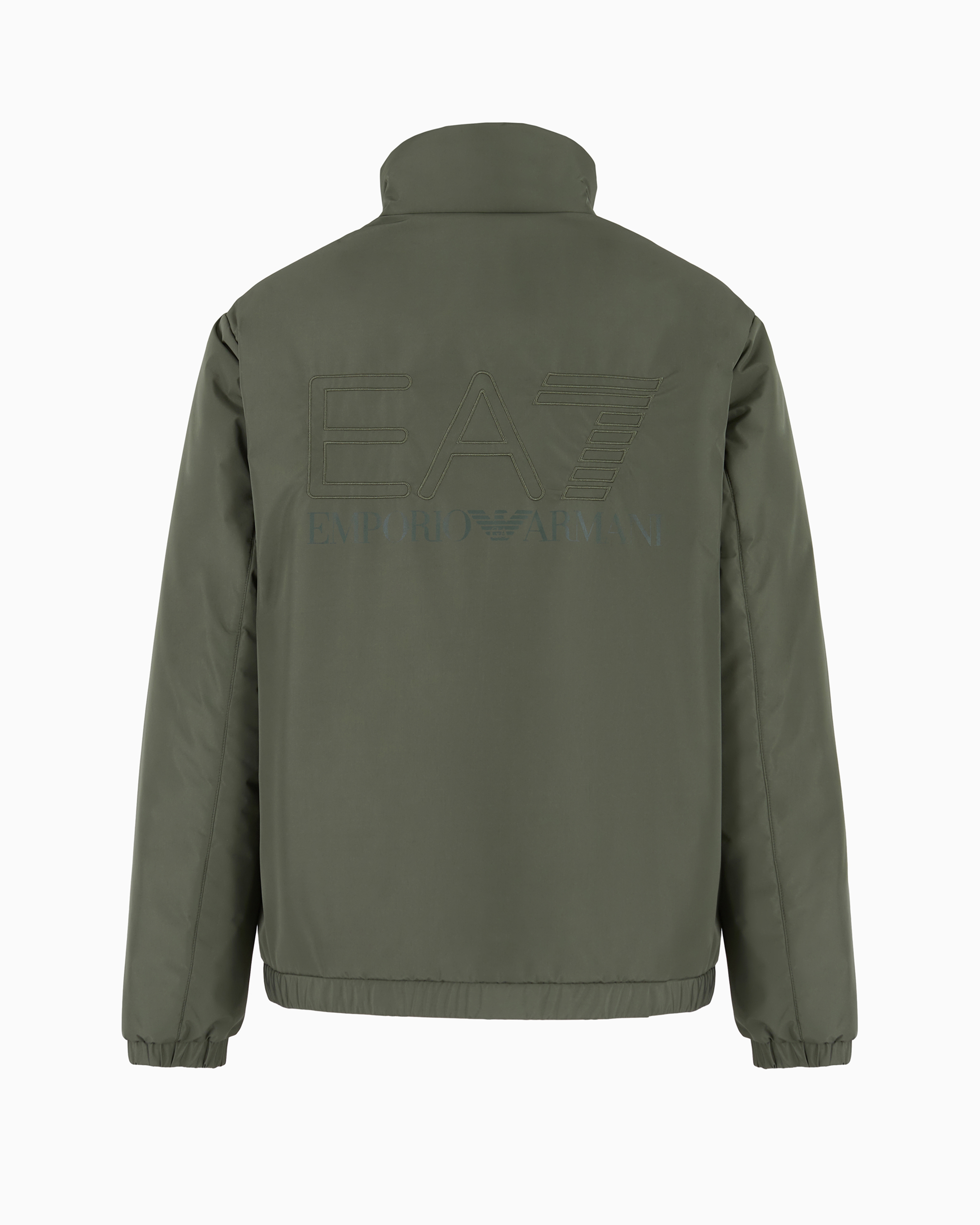 Shop Ea7 Logo Series Unisex Technical Fabric Bomber Jacket In Green