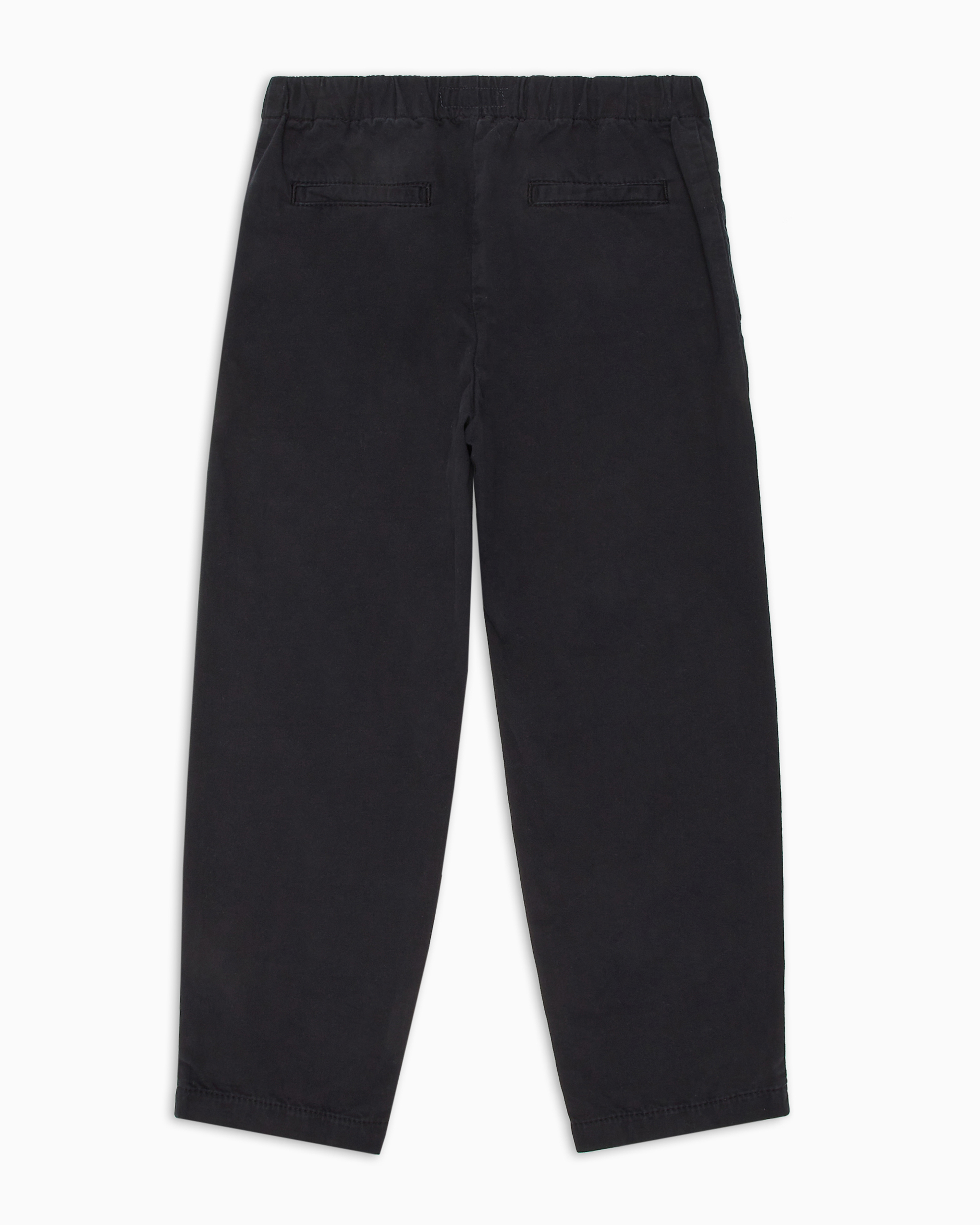 Shop Emporio Armani Viscose-blend Drawstring Trousers With Pleats In Navy Blue