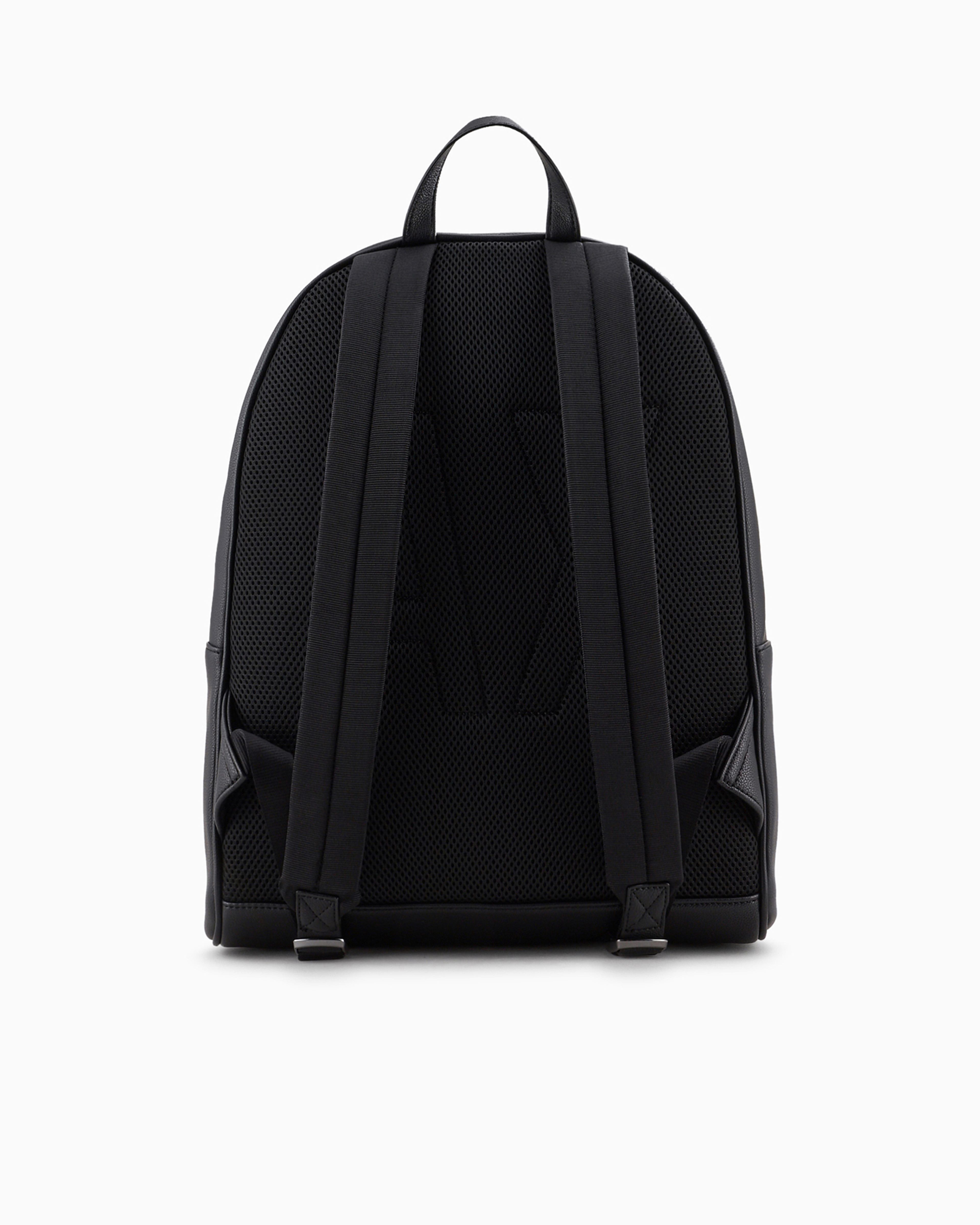 Armani Exchange Zip-pocket Backpack In Black