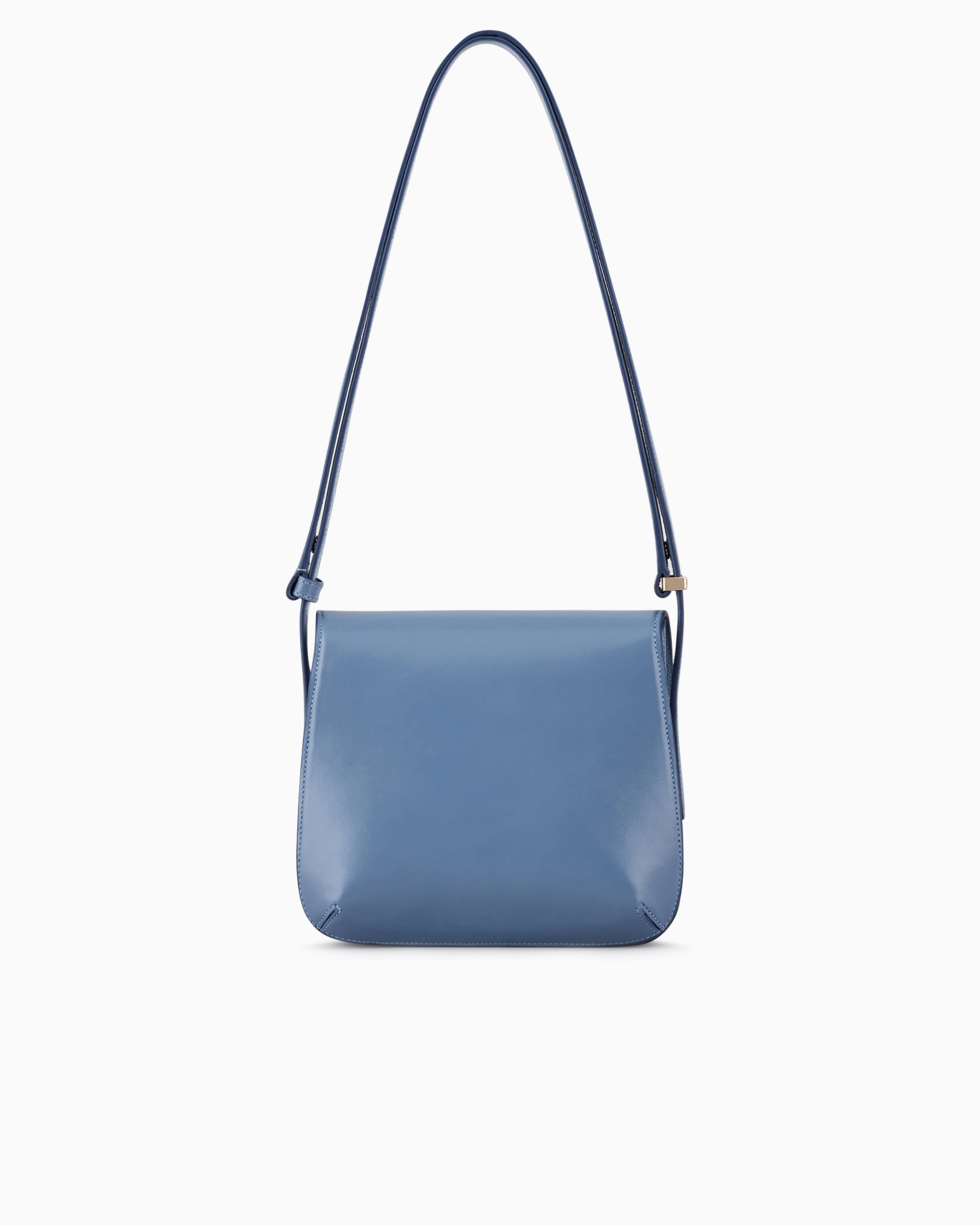 Shop Giorgio Armani Small Palmellato-leather La Prima Bag In Azure