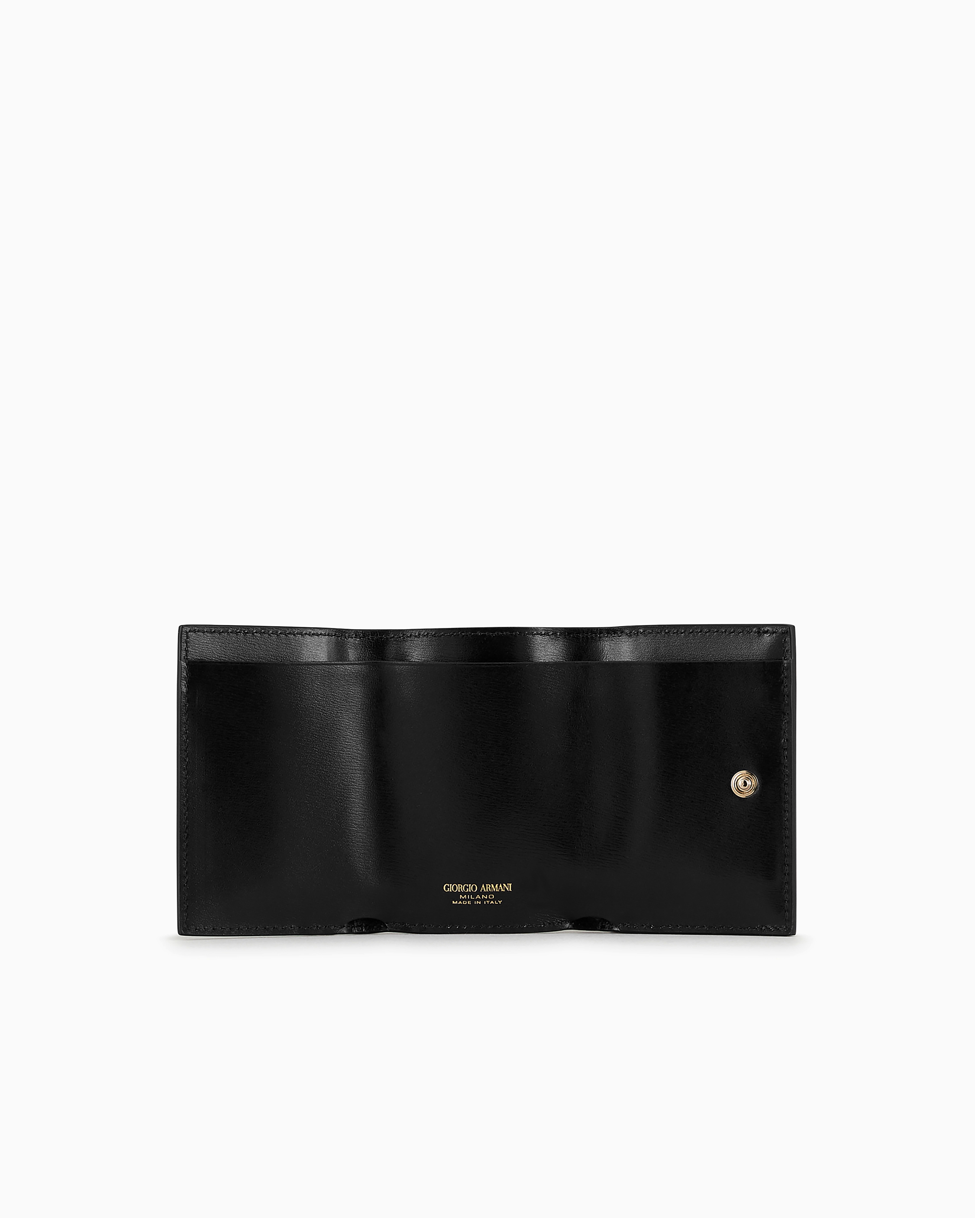 GIORGIO ARMANI MINI LA PRIMA TRIFOLD WALLET IN PALMELLATO LEATHER 