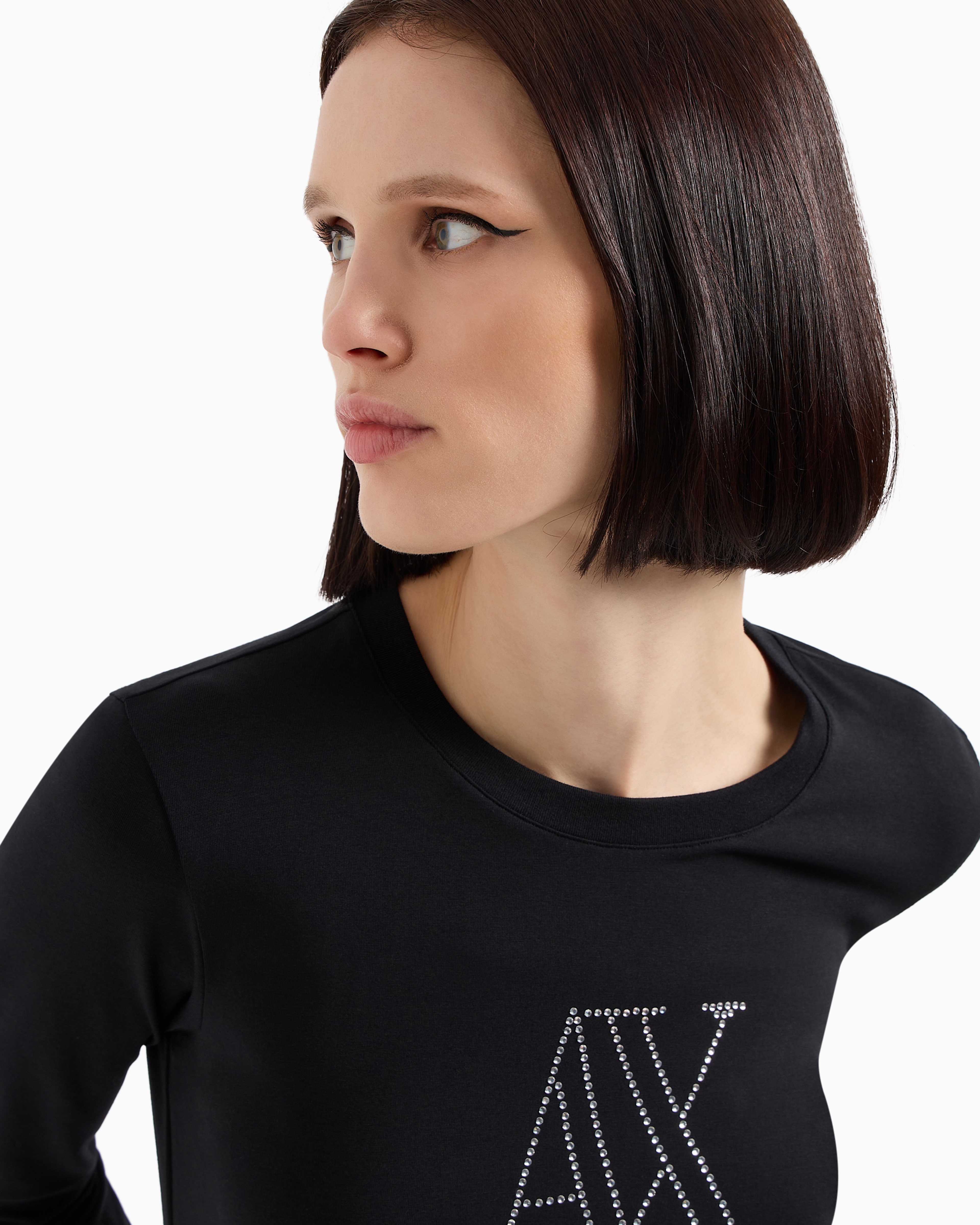 ASV Studded Monogram Long Sleeve Regular Fit T-Shirt