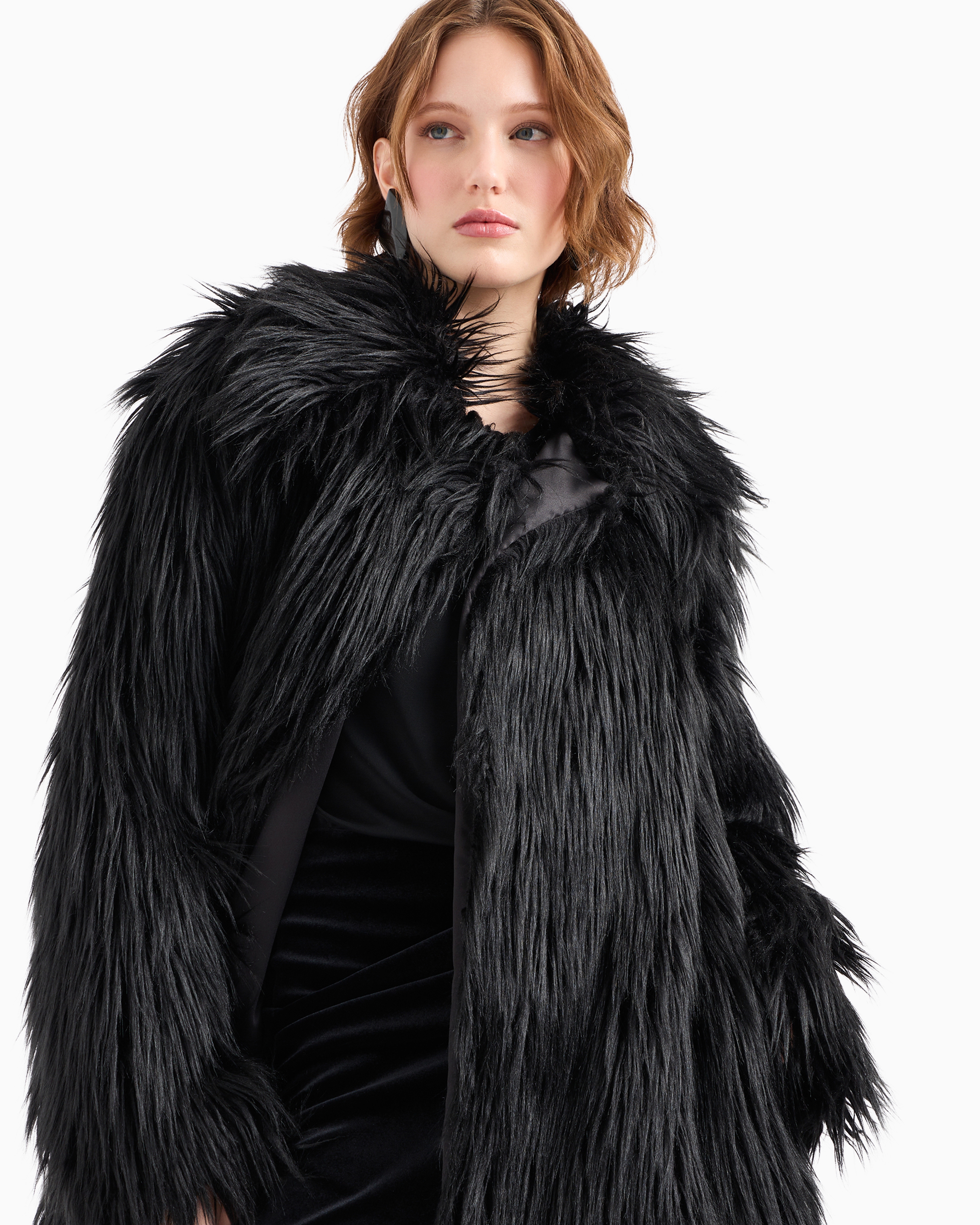 Kidassia fur-effect coat | Emporio Armani