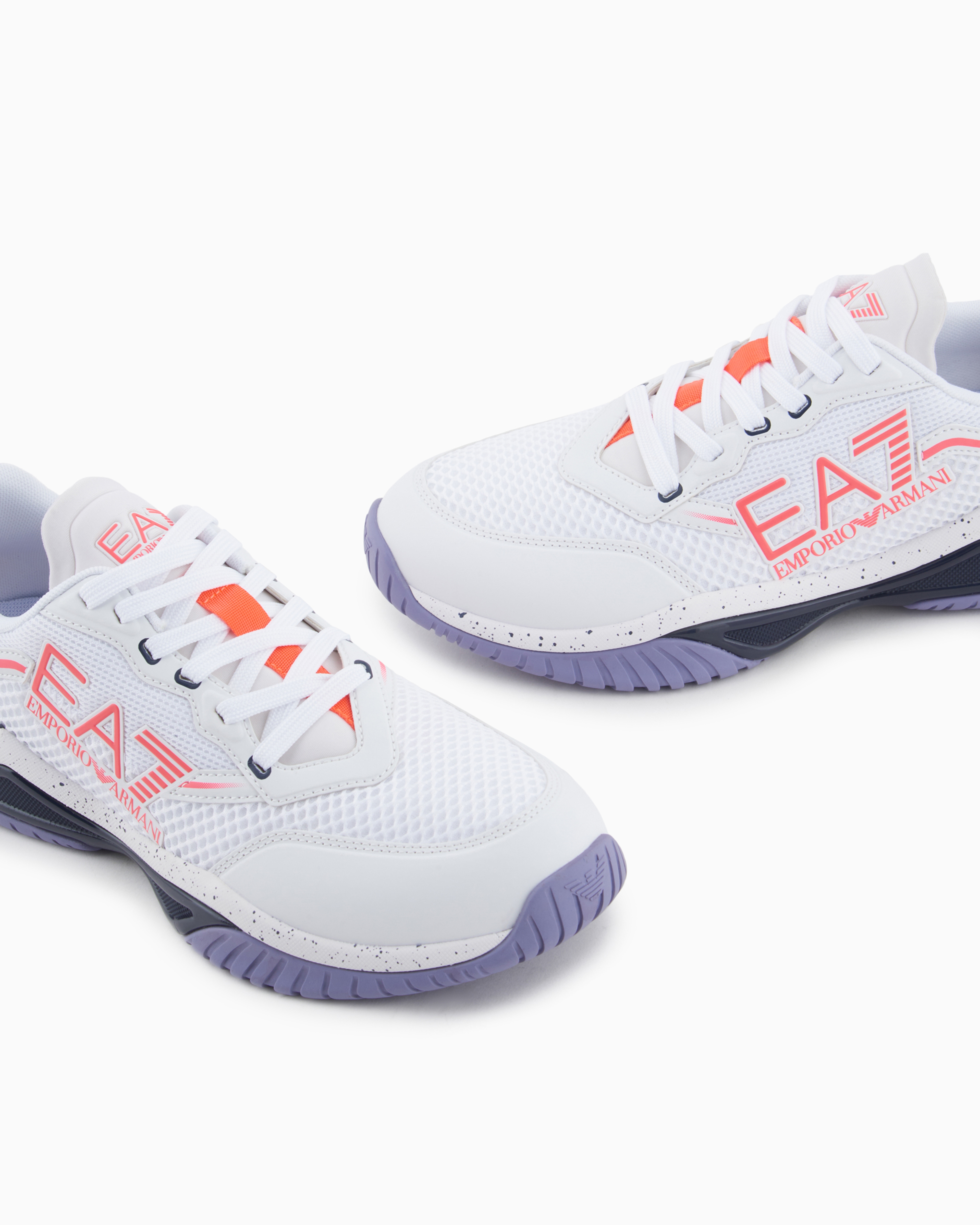 Shop Ea7 Padel Hard Sneakers In White