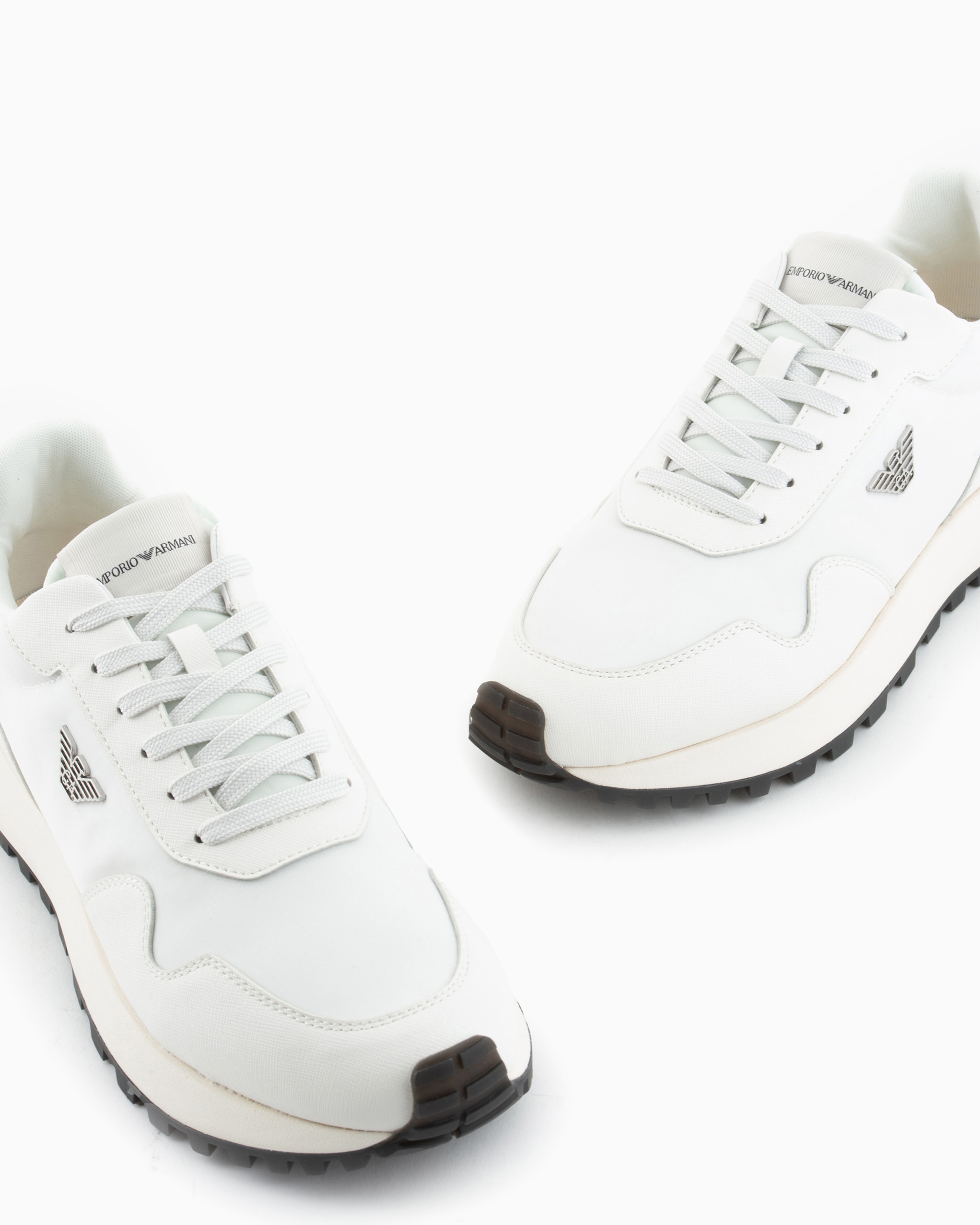Emporio Armani Men's Logo Low-top Sneakers In White