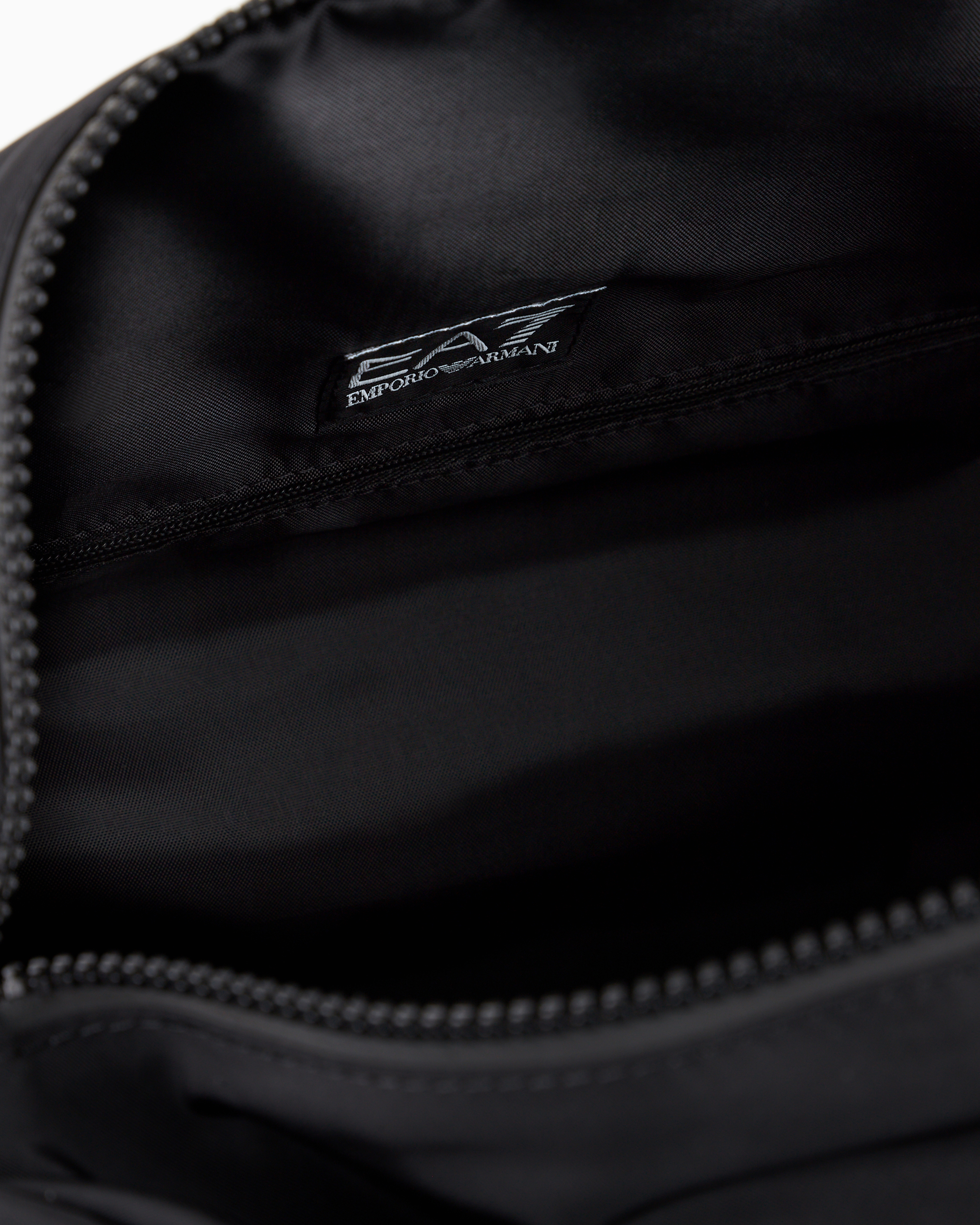 Ea7 Official Store Duffel Bag In Sustainable Fabric With Oversized Logo In Black Logo