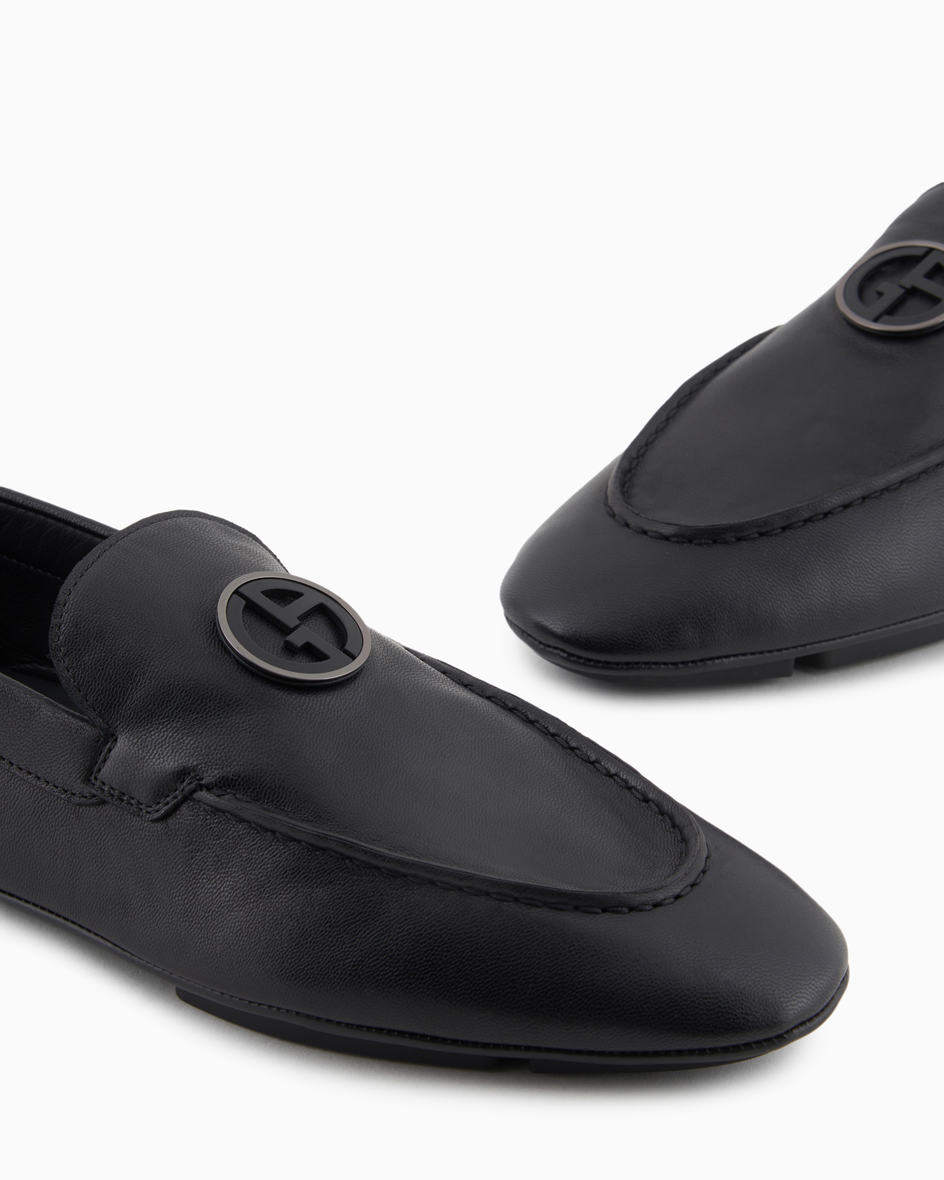※交渉可　EMPORIO ARMANI ブラック フラットシューズ EA7 エンポリオアルマーニ EMPORIO ARMANI スニーカー メッシュ