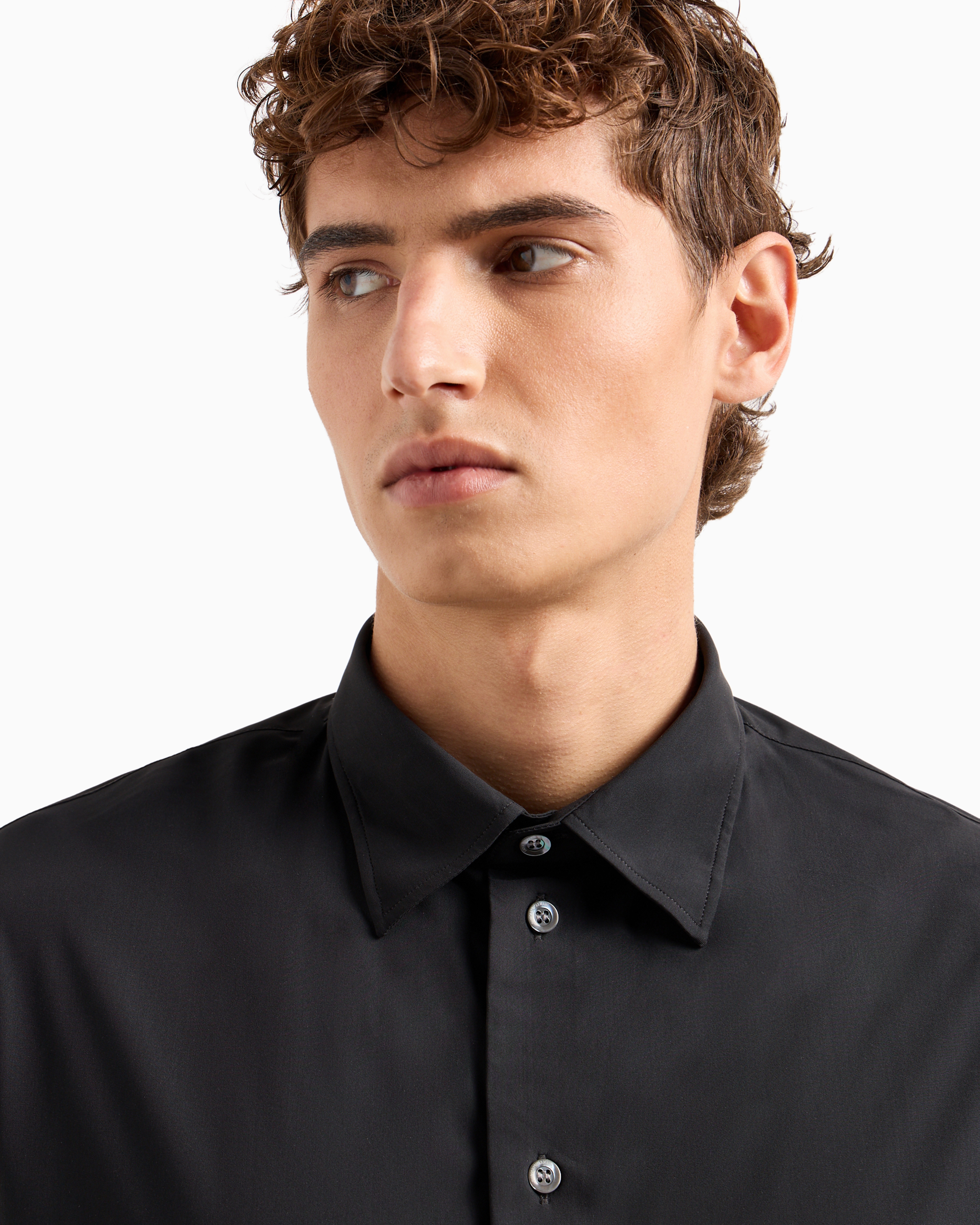 Emporio Armani Official Store Classic Shirts In Black