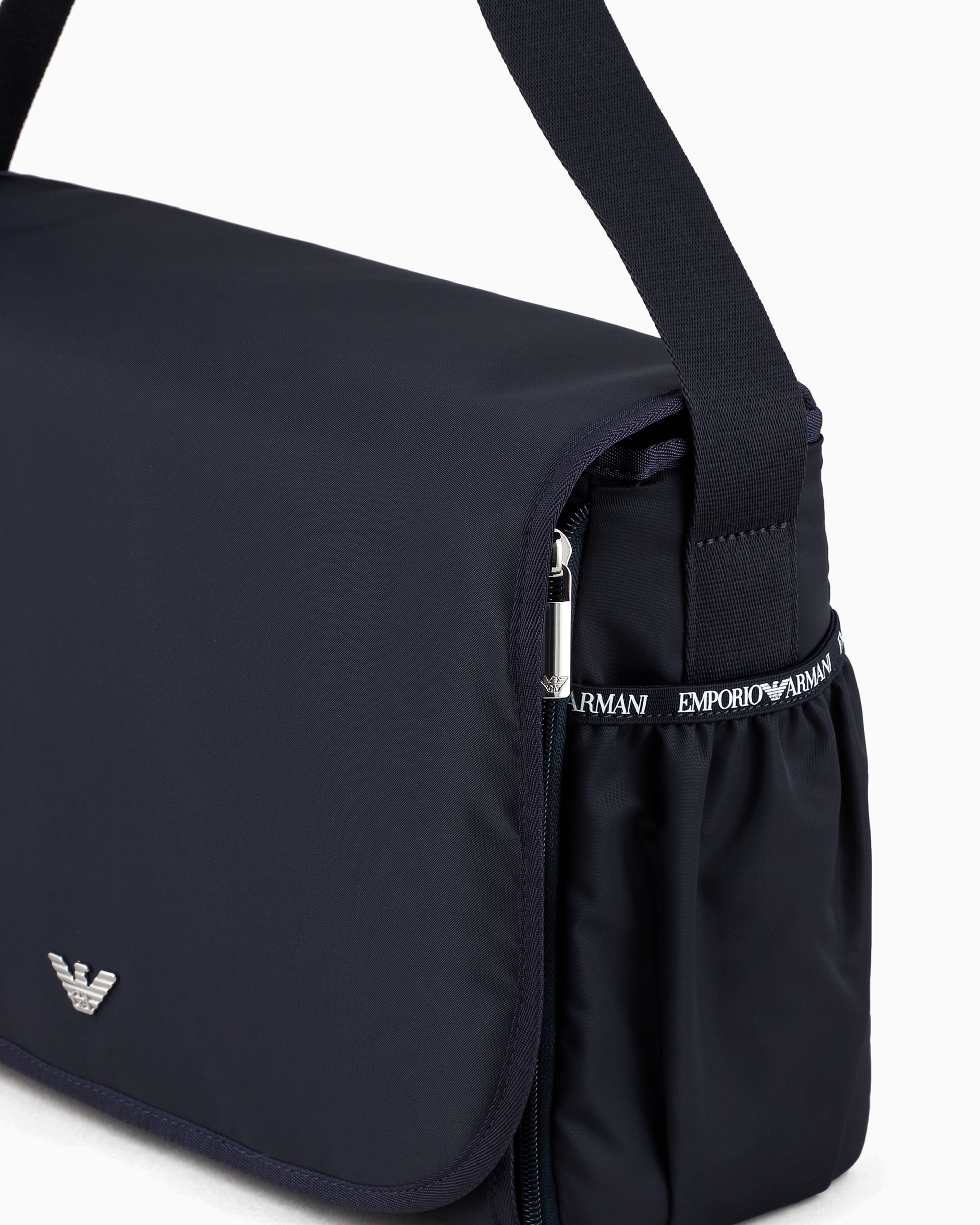Emporio Armani Mummy Bag Set With Eagle Plate In Navy Blue