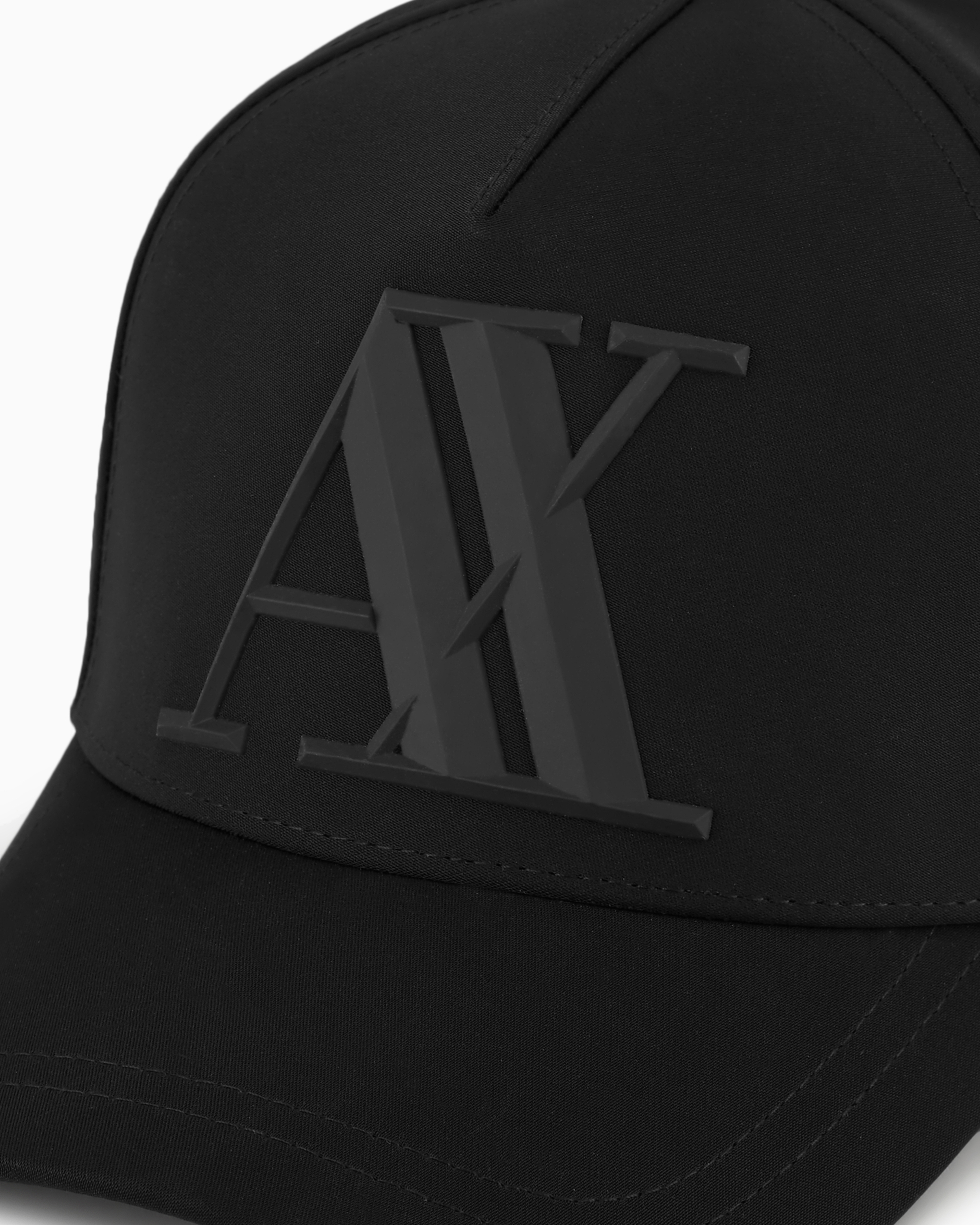 Shop Armani Exchange Visor Cap With Logo In Black