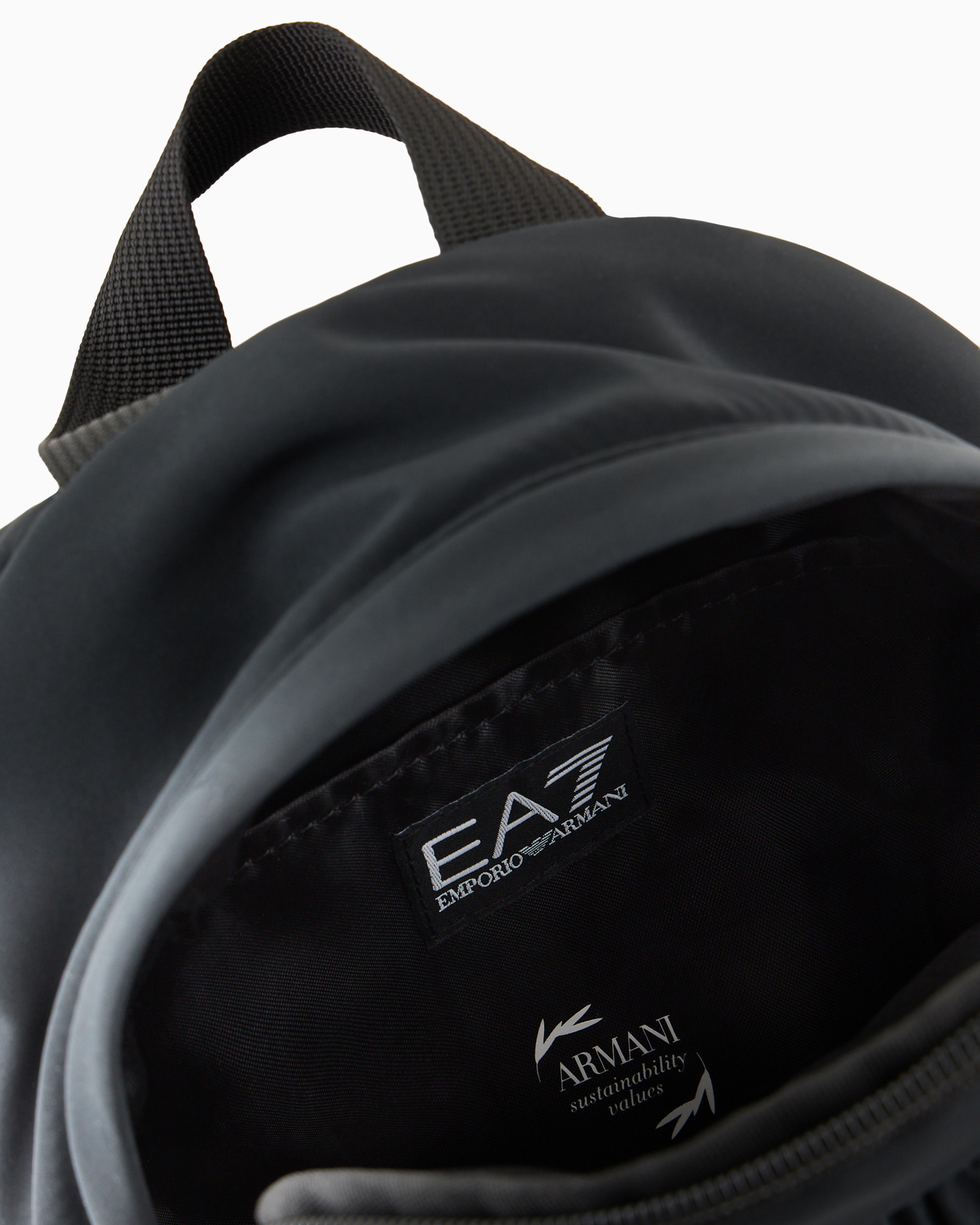 Shop Ea7 Nylon Mini Backpack In Black