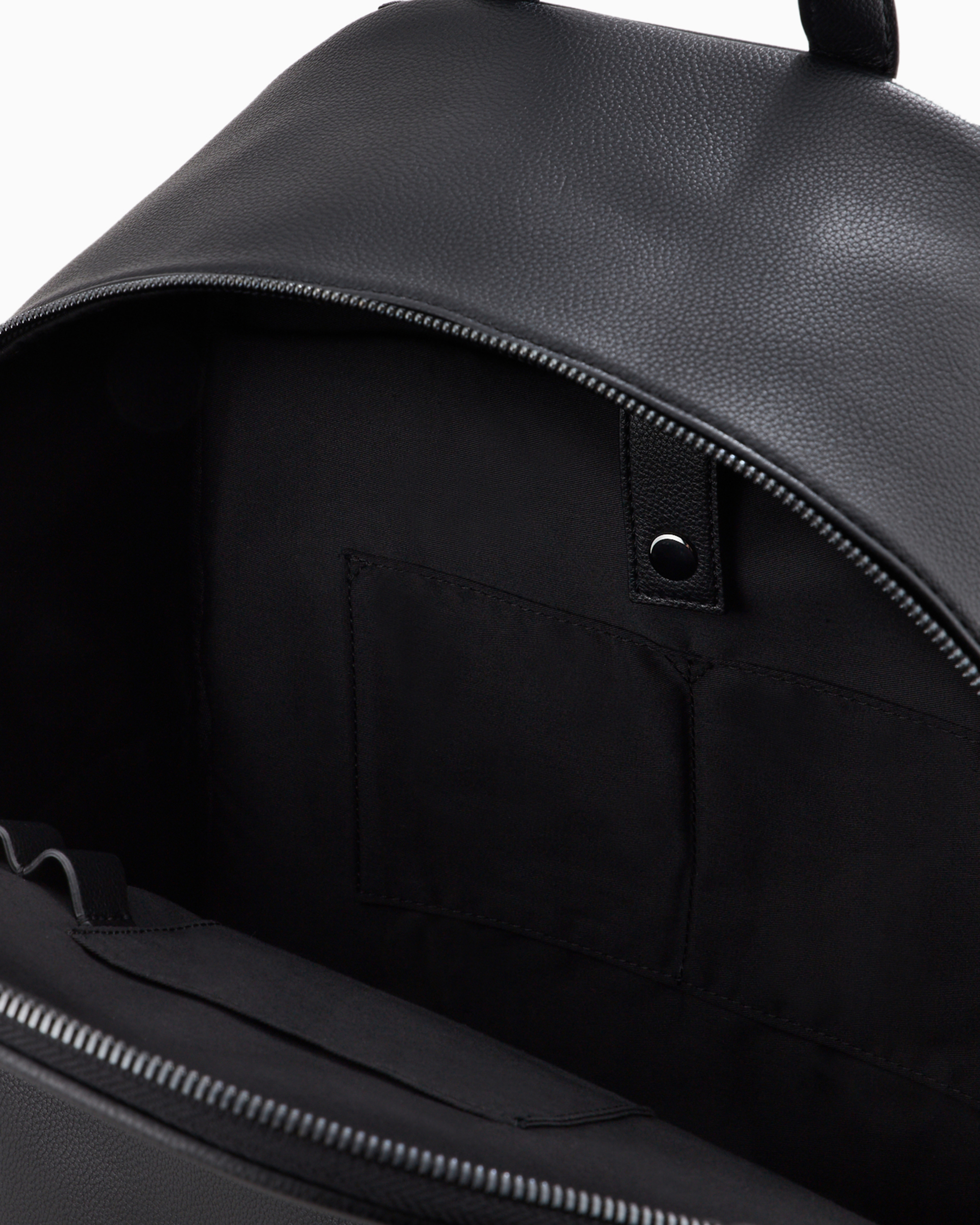 Armani Exchange Zip-pocket Backpack In Black