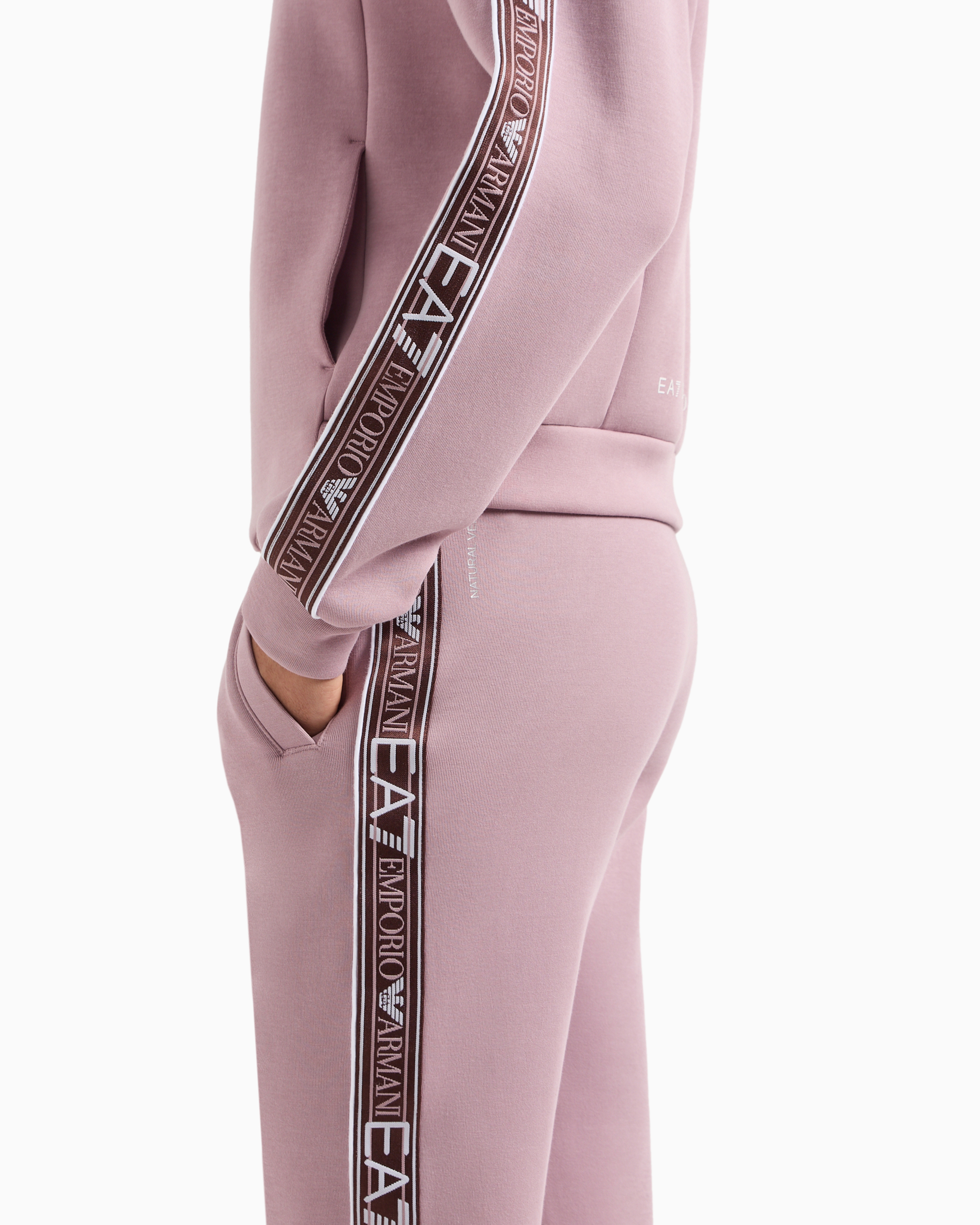 Shop Ea7 Dynamic Athlete Tracksuit In Natural Ventus7 Technical Fabric In Pink