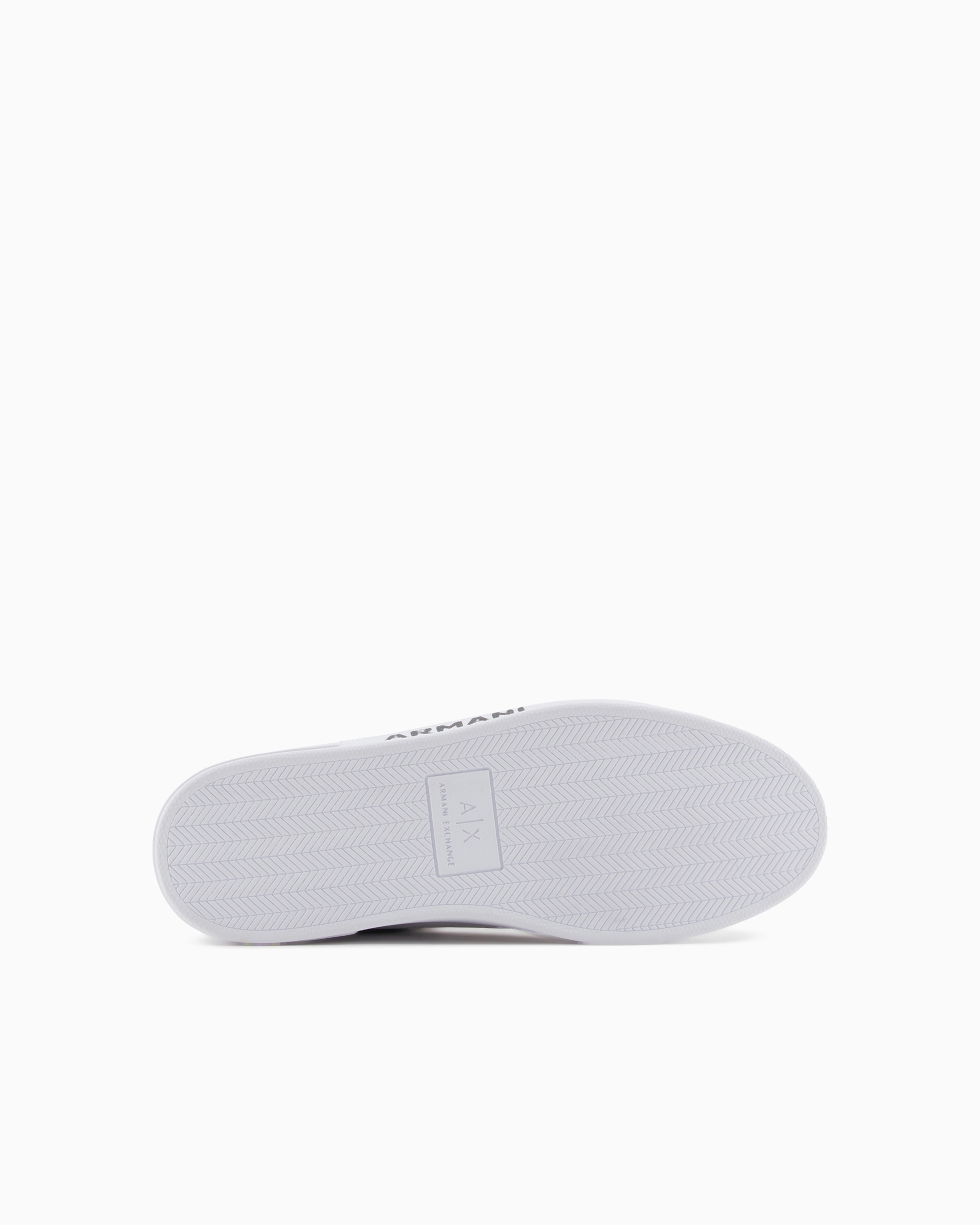 Leather sneakers with logo on the sole | Armani Exchange