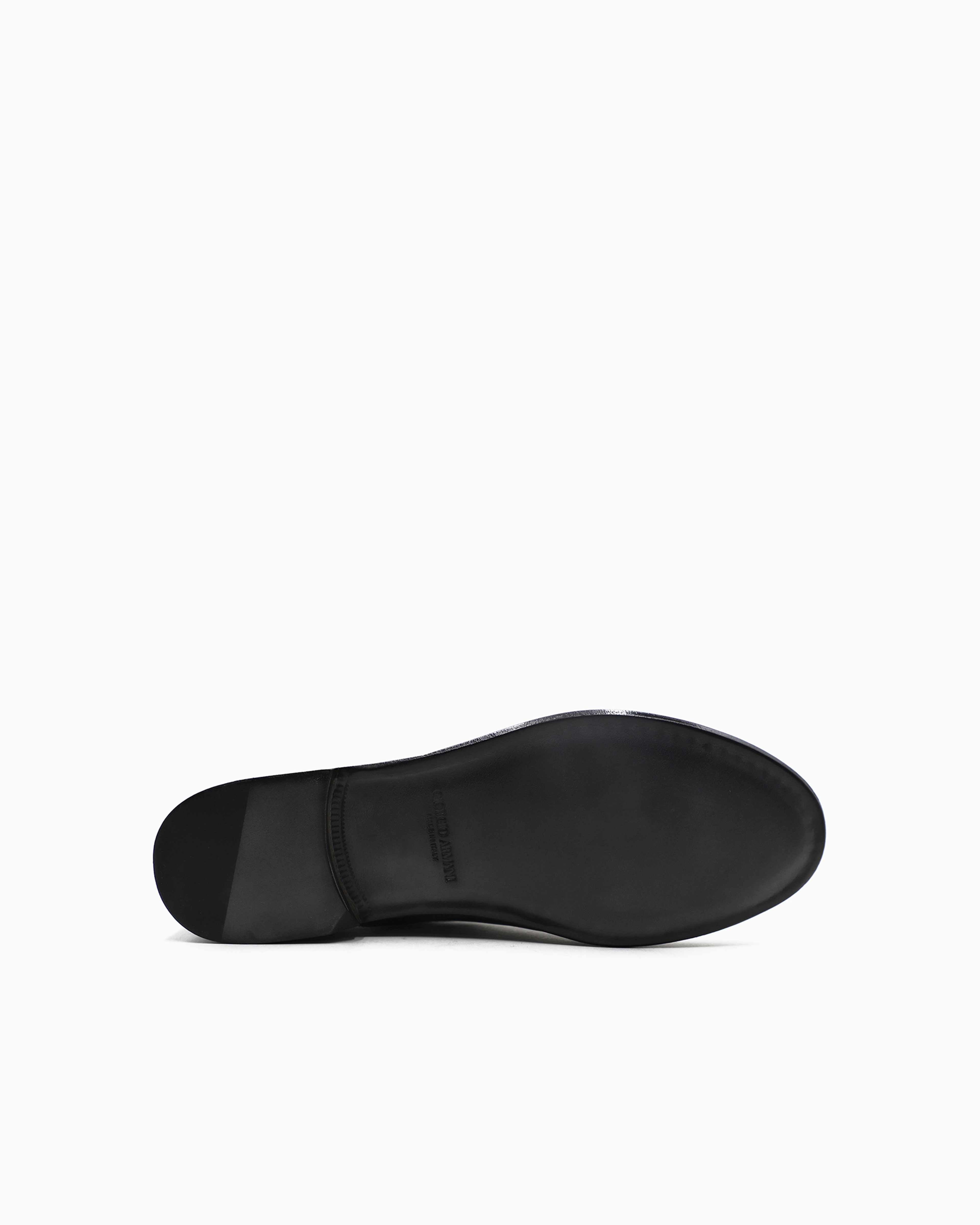 Giorgio Armani Official Store Leather Loafers In Brown