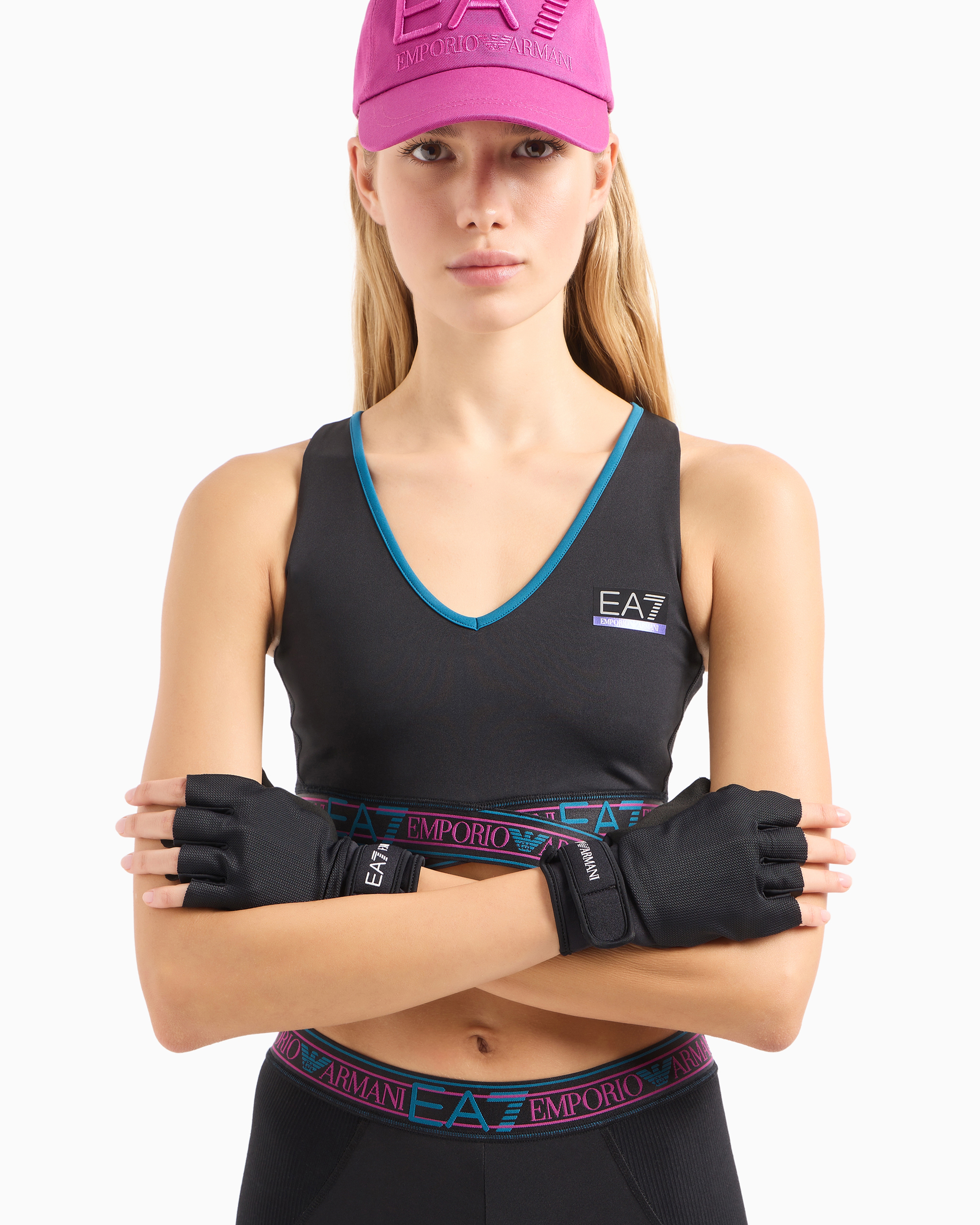 Shop Ea7 Dynamic Athlete Gym Gloves In Black