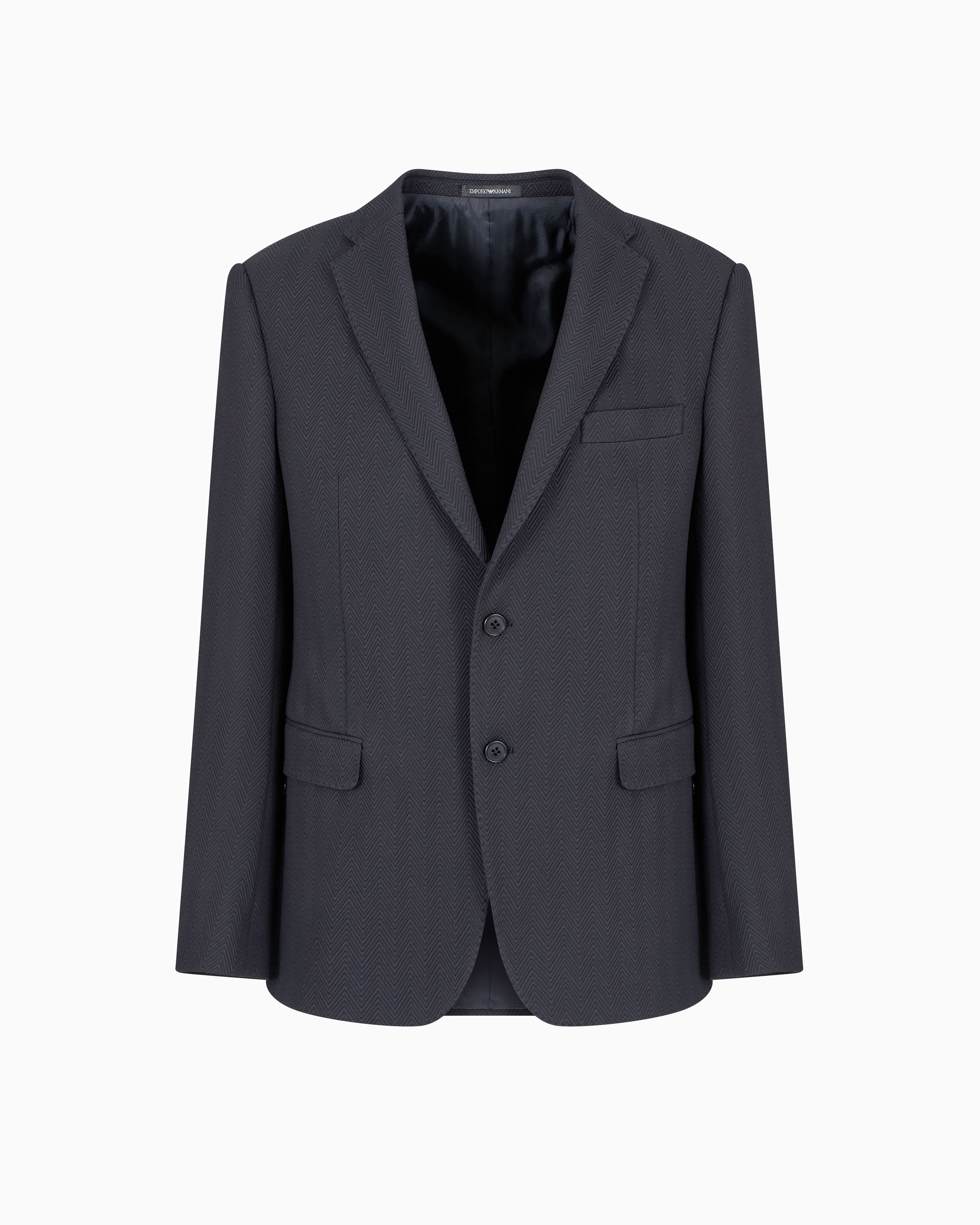 Emporio Armani - Formal Jackets, Man, Blue, Size: