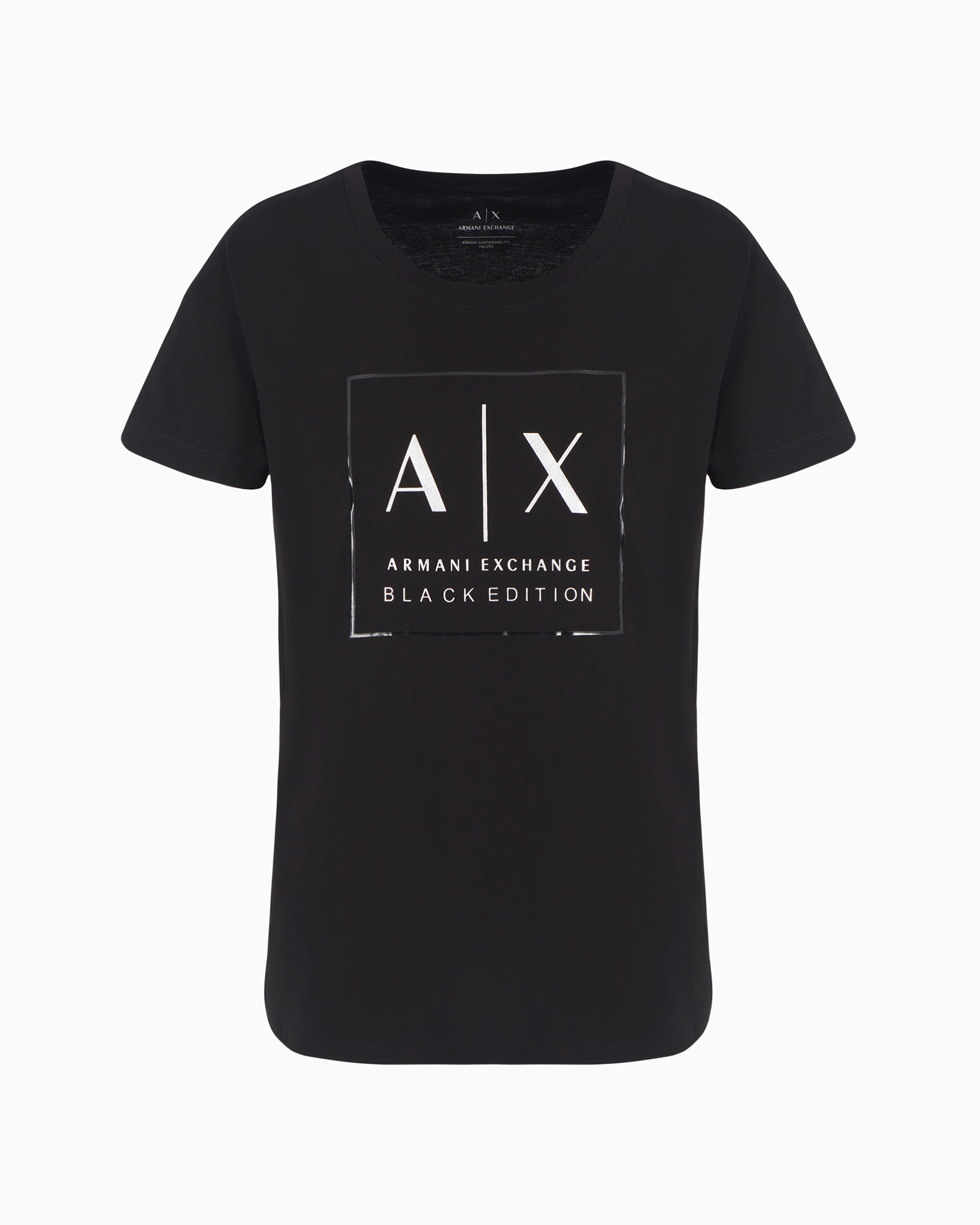 Armani Exchange Official Store Relaxed Fit T-shirts In Black