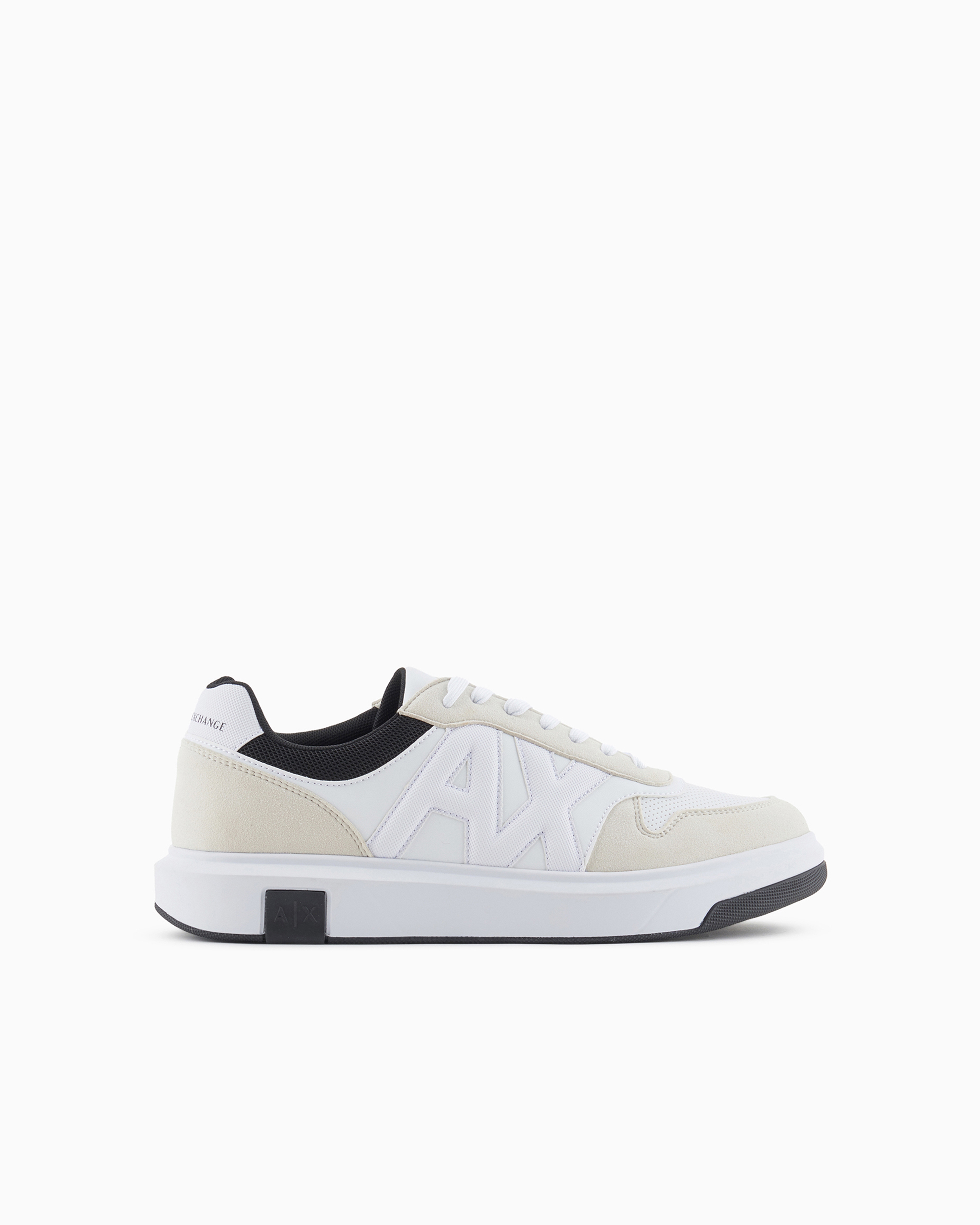 Armani Exchange Official Store Sneakers In Bianco E Nero