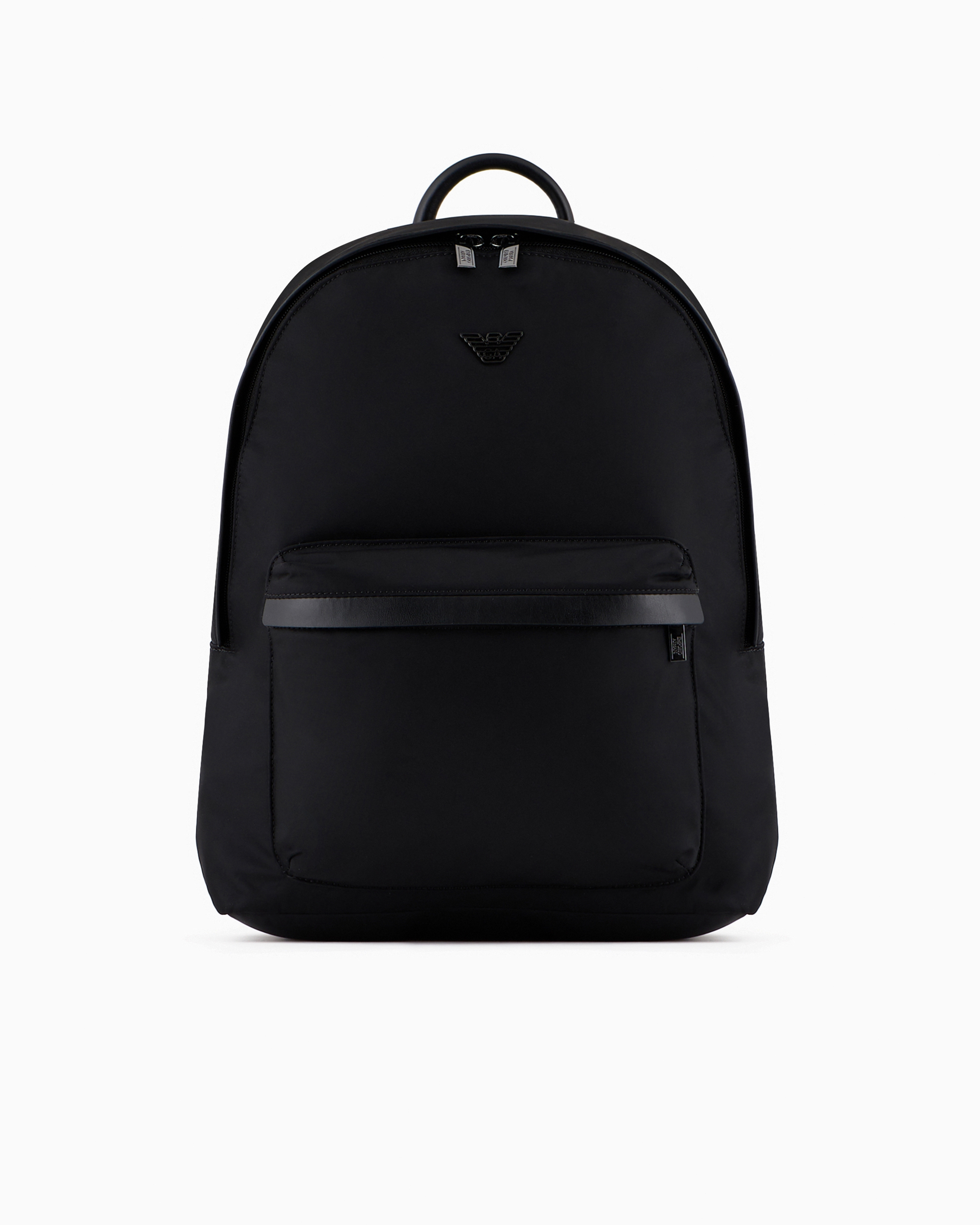 Emporio Armani Official Store Armani Sustainability Values Recycled Nylon Backpack In Black