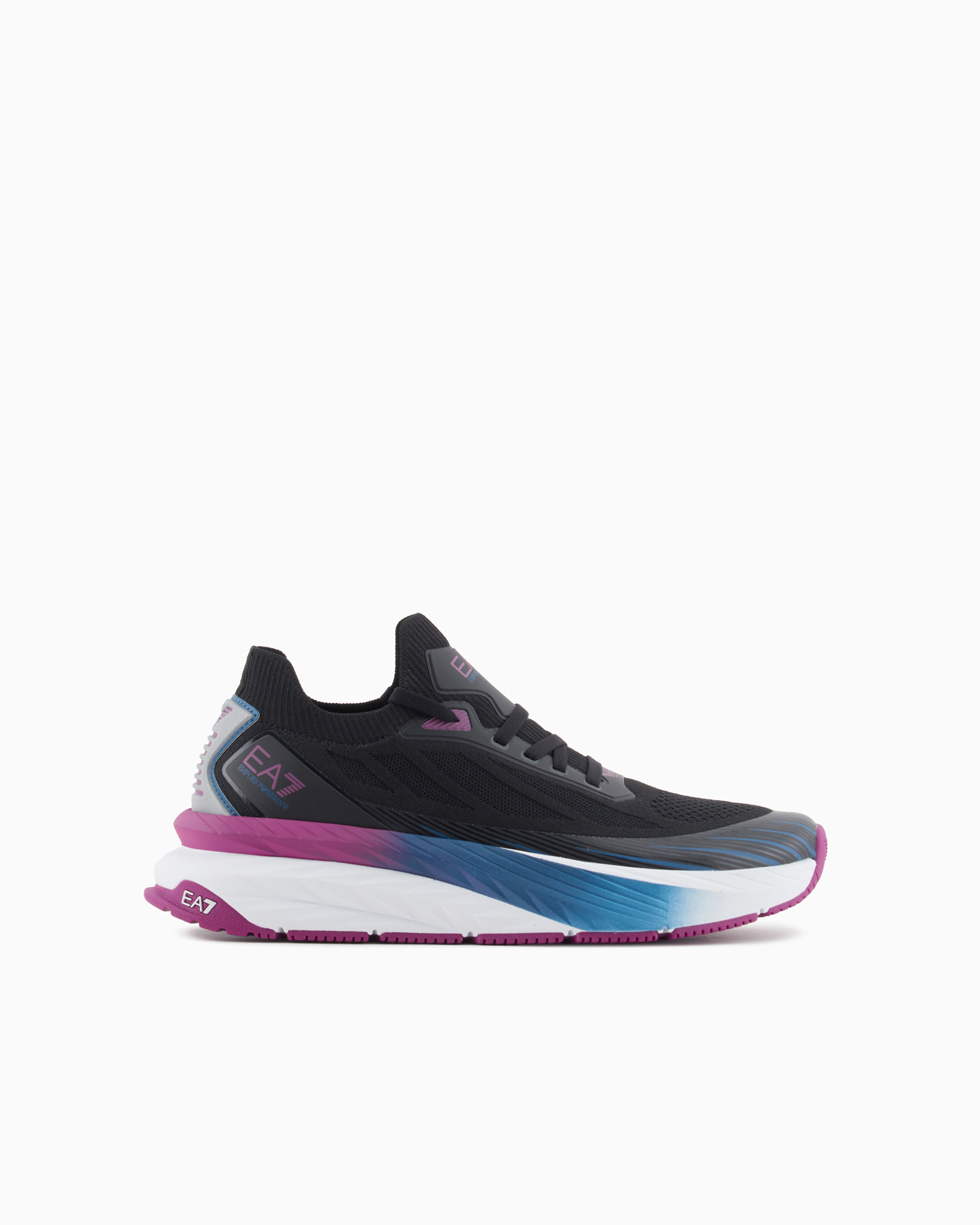 Ea7 Official Store Sneakers Crusher Distance Sonic Knit In Fuxia