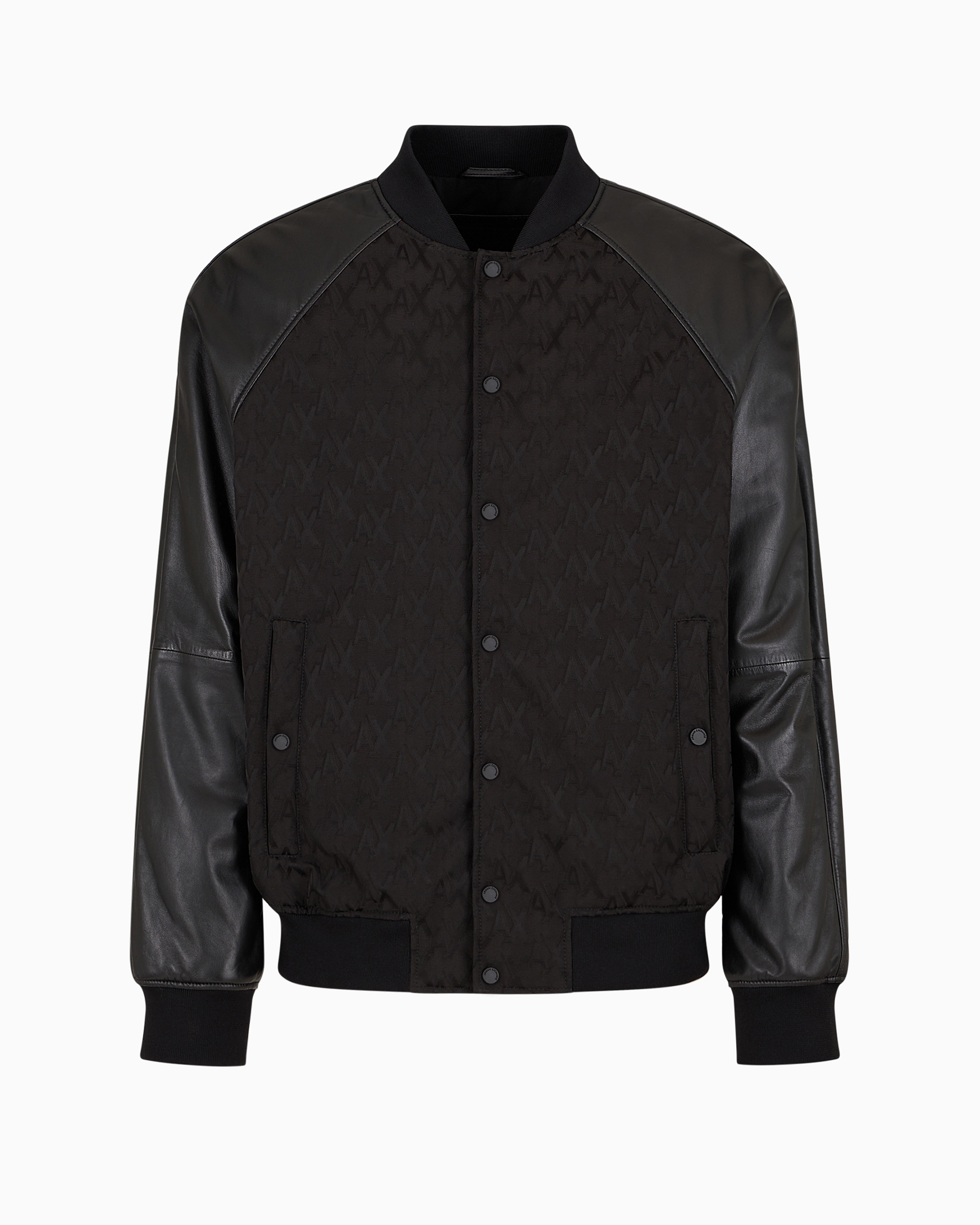 Armani Exchange Official Store Leather Jackets In Black