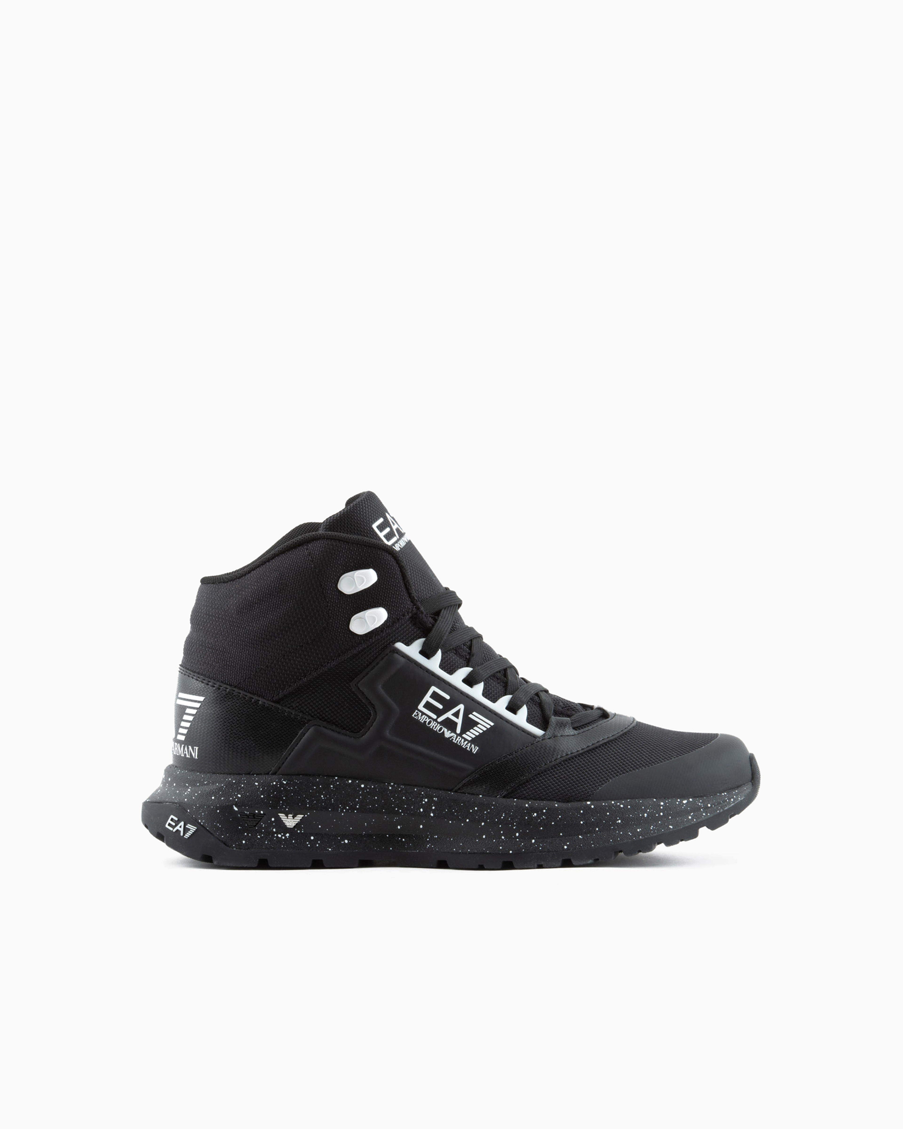 Ea7 Official Store Ice Altura Ankle Boots In Deep Black