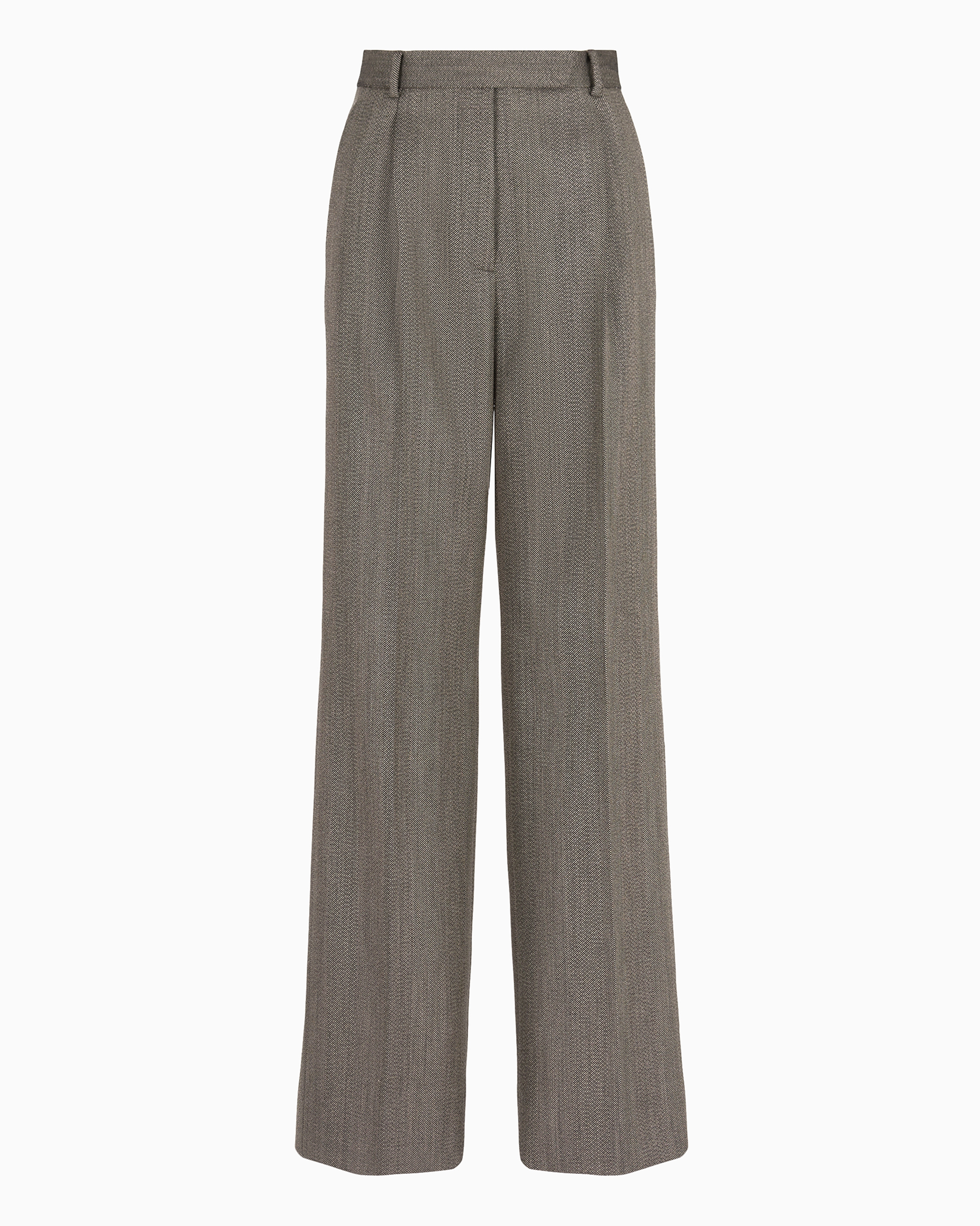 Emporio Armani Official Store Formal Pants In Brown