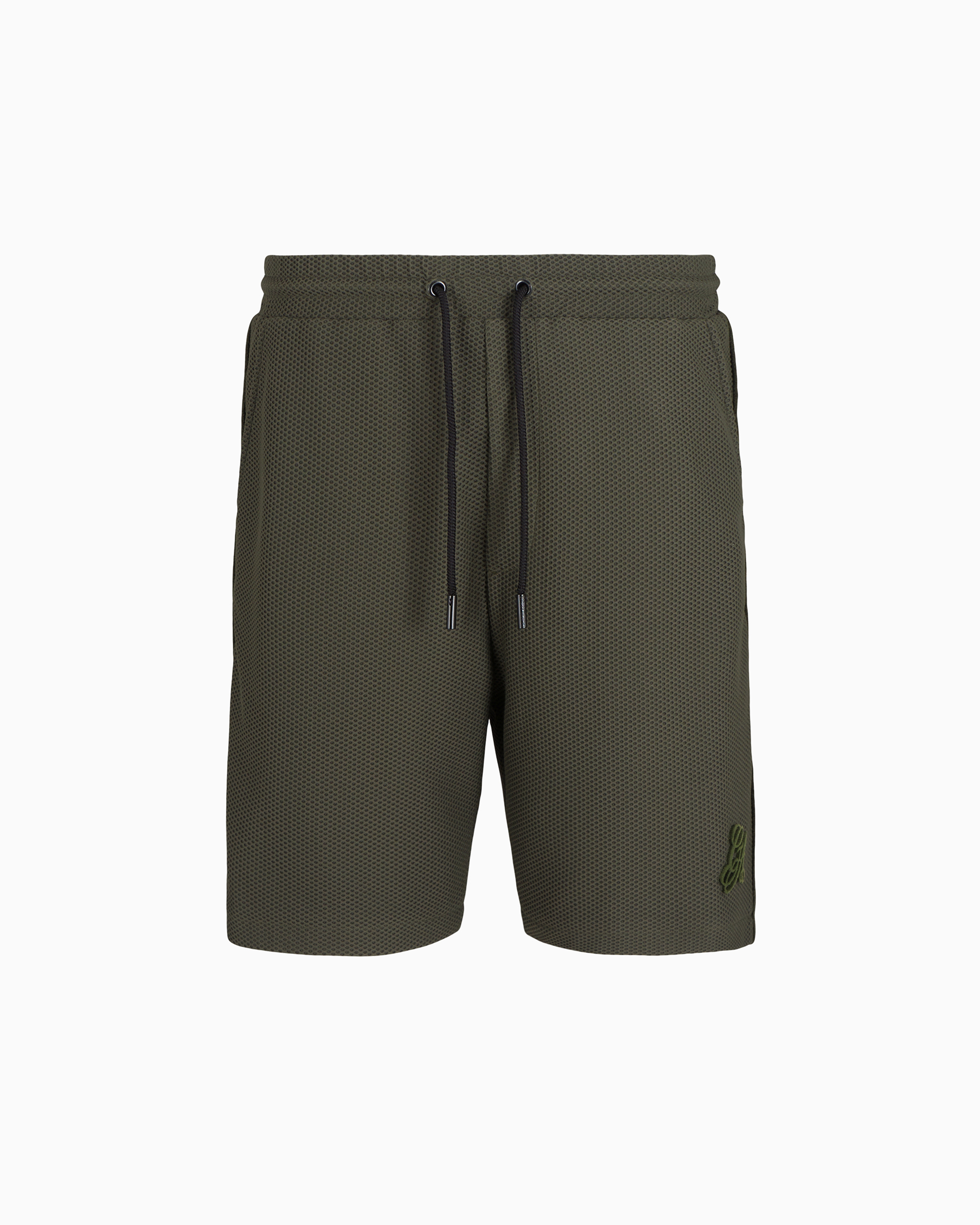 Giorgio Armani Bermuda Shorts In Technical Waffle Fabric In Grün