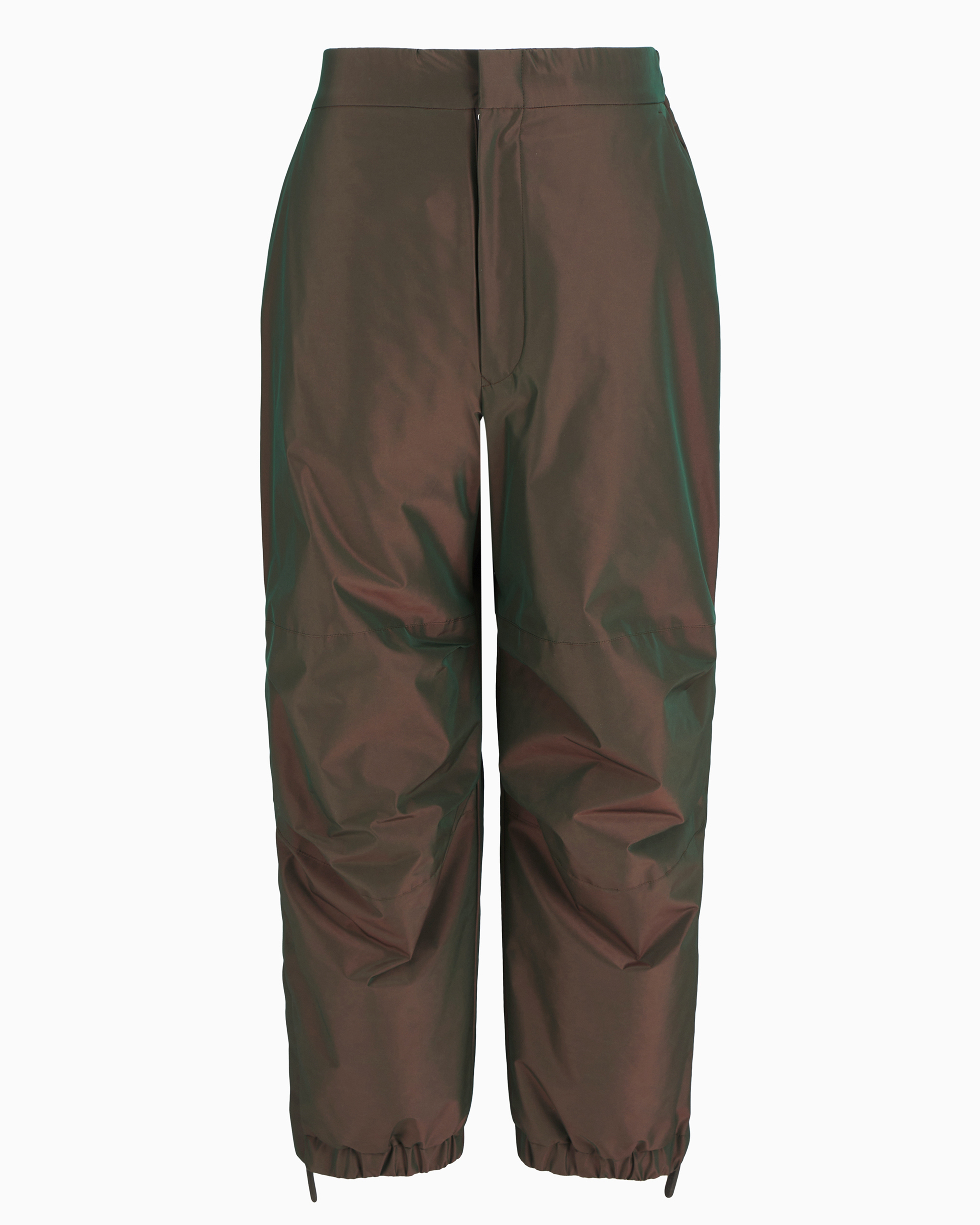 Giorgio Armani Neve Iridescent-fabric Ski Trousers In Green