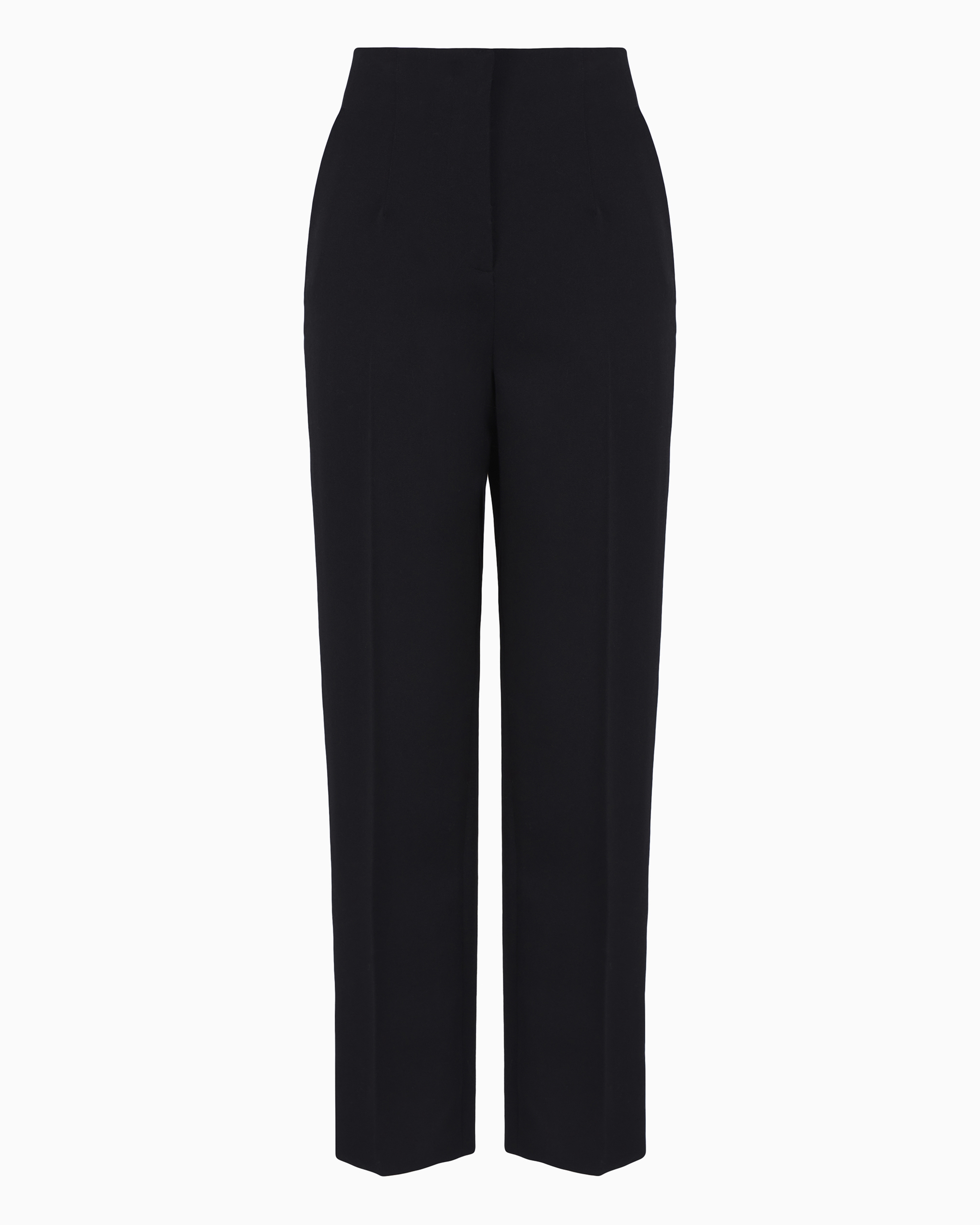 Giorgio Armani Official Store Virgin Wool Tuxedo Trousers In Black