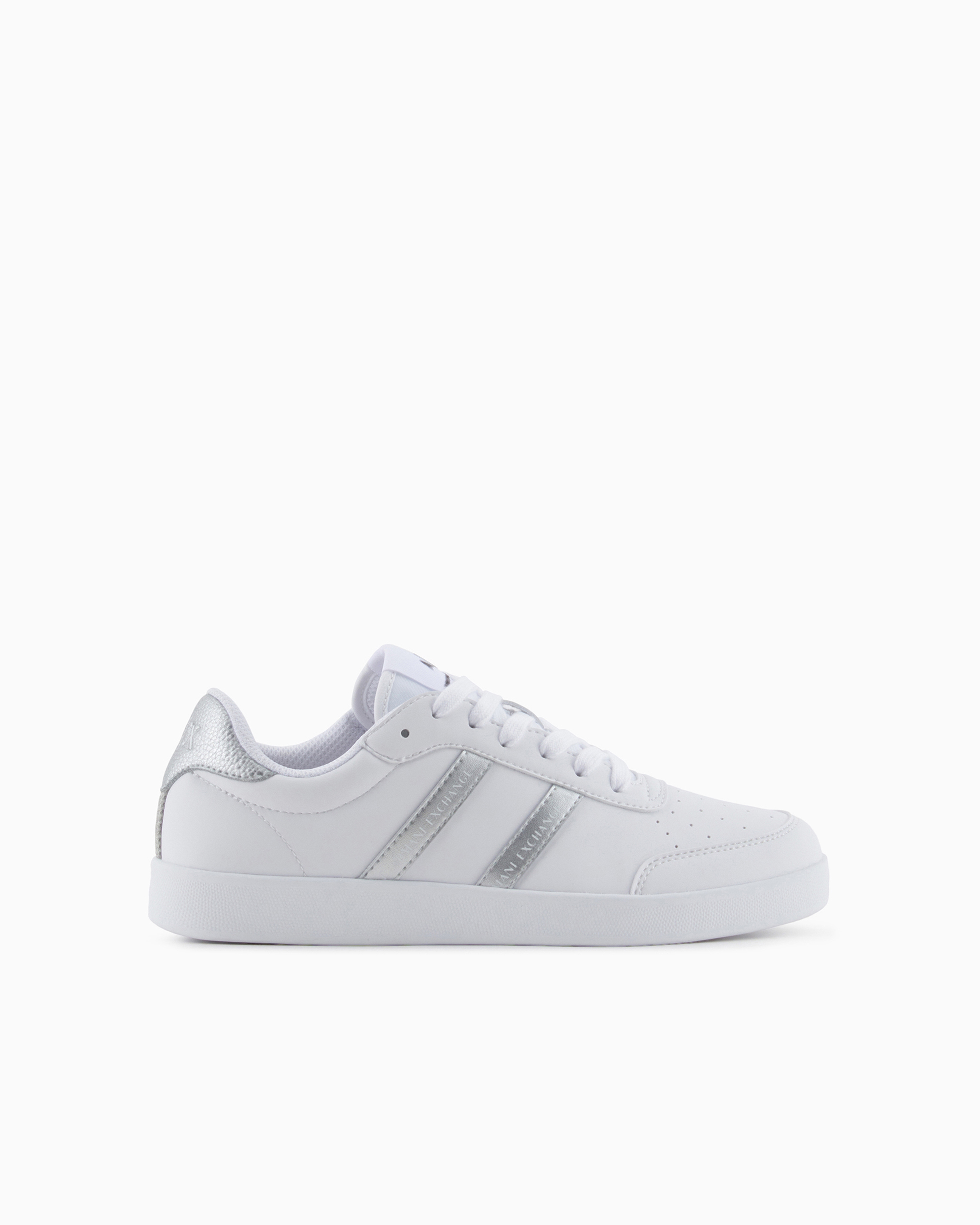 Armani Exchange Official Store Sneakers With Contrasting Side Bands In White