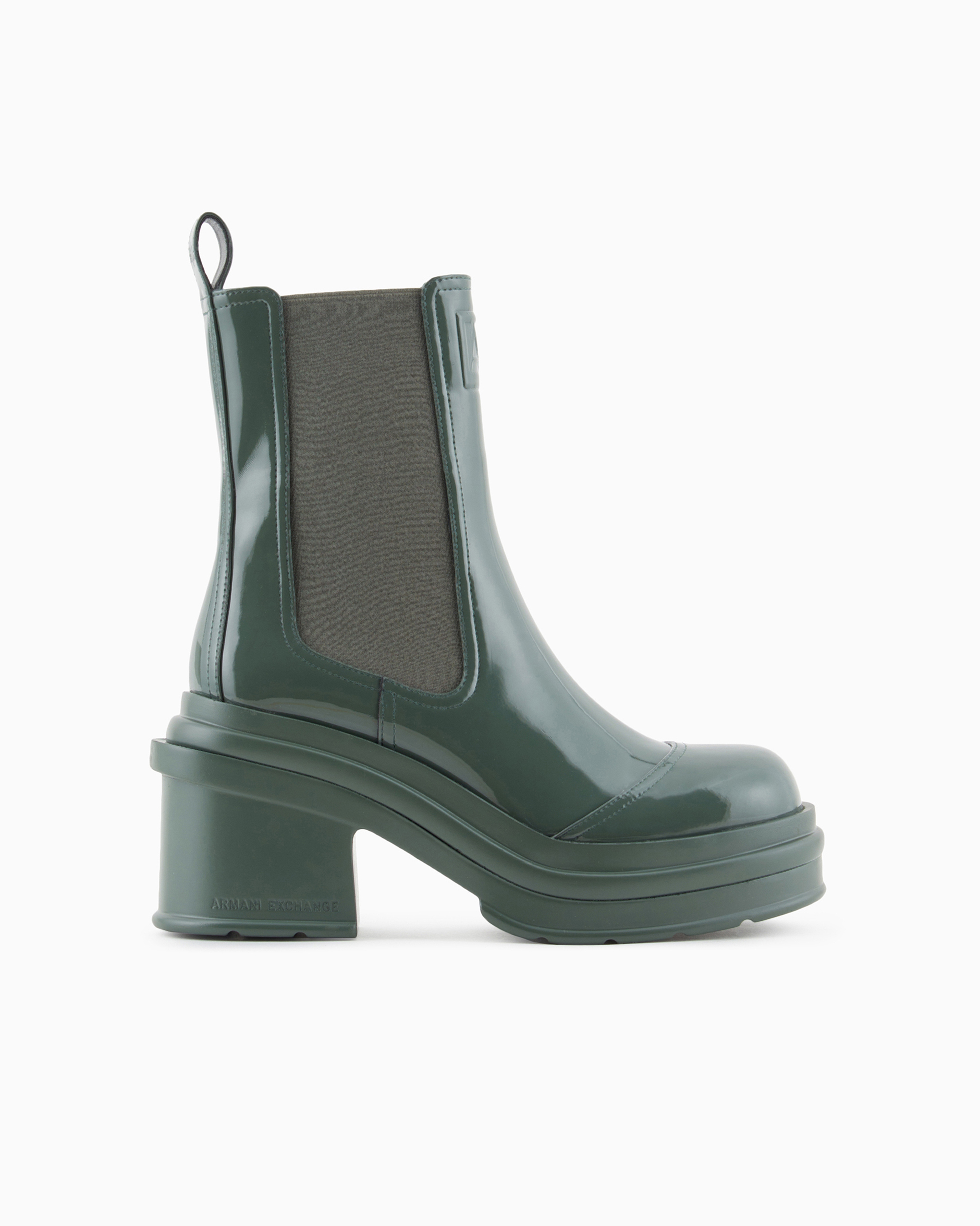 Armani Exchange Official Store Boots In Verde Scuro 1