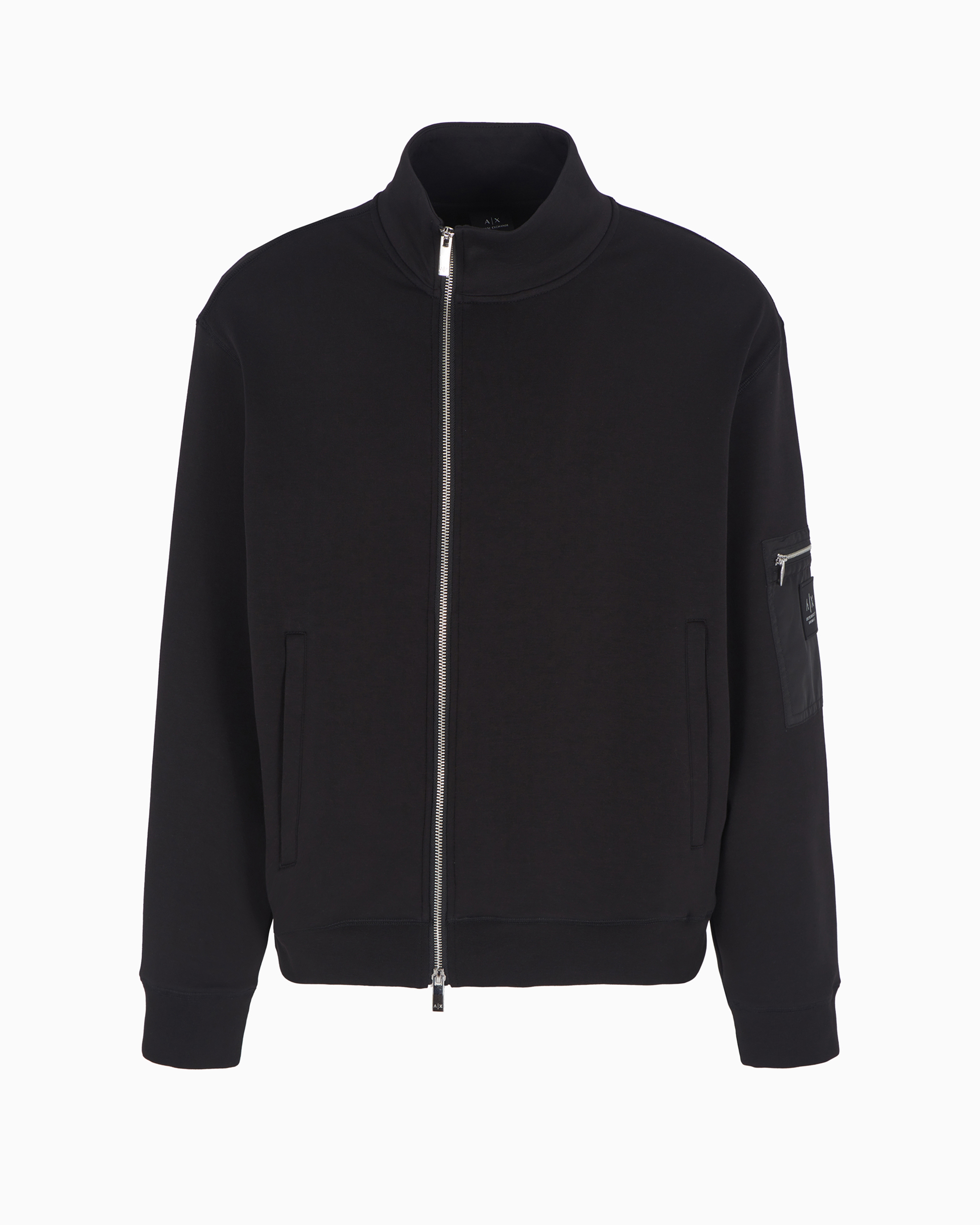 Armani Exchange Official Store Zip-up Sweatshirts In Black