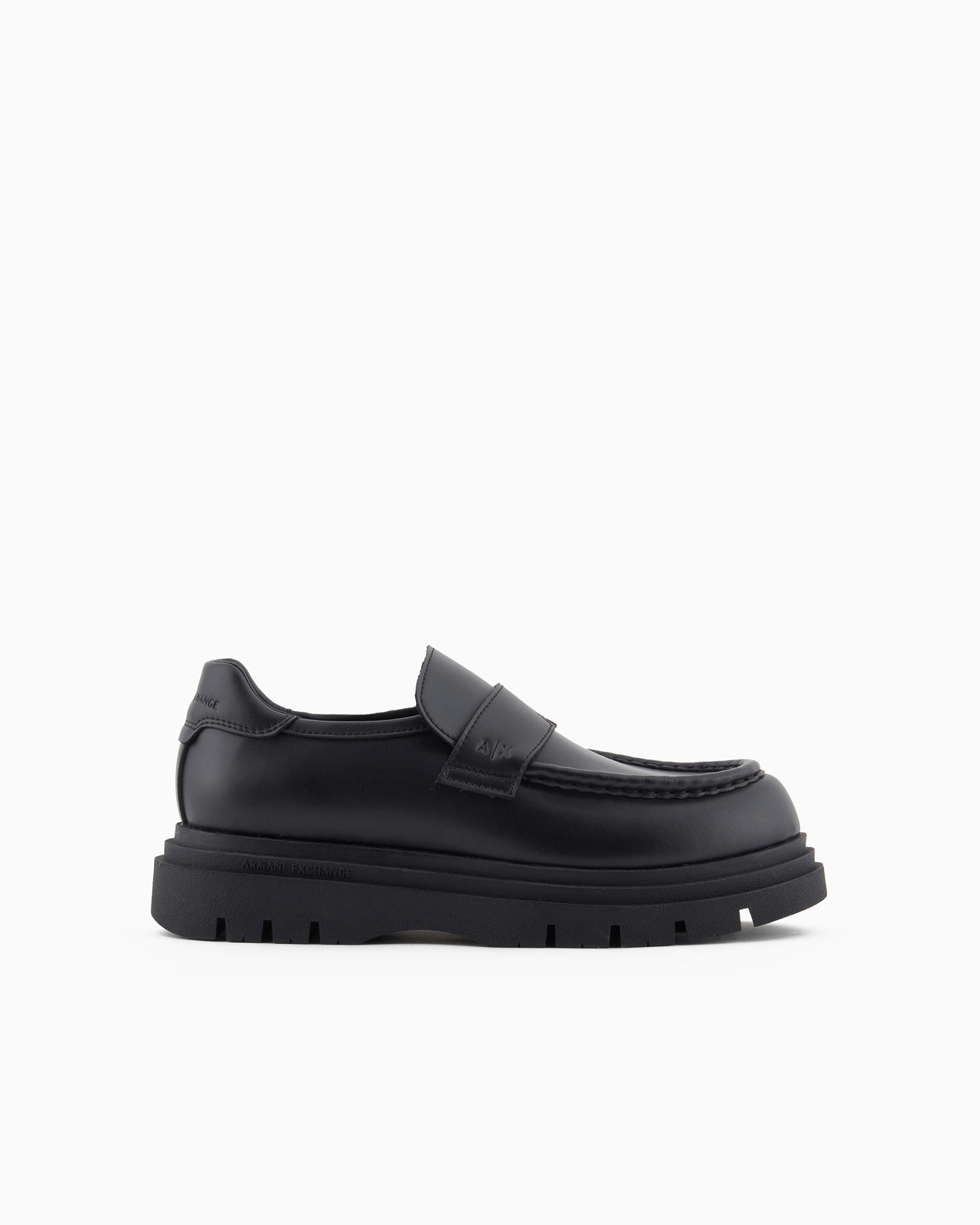 Armani Exchange Official Store Loafers In Black