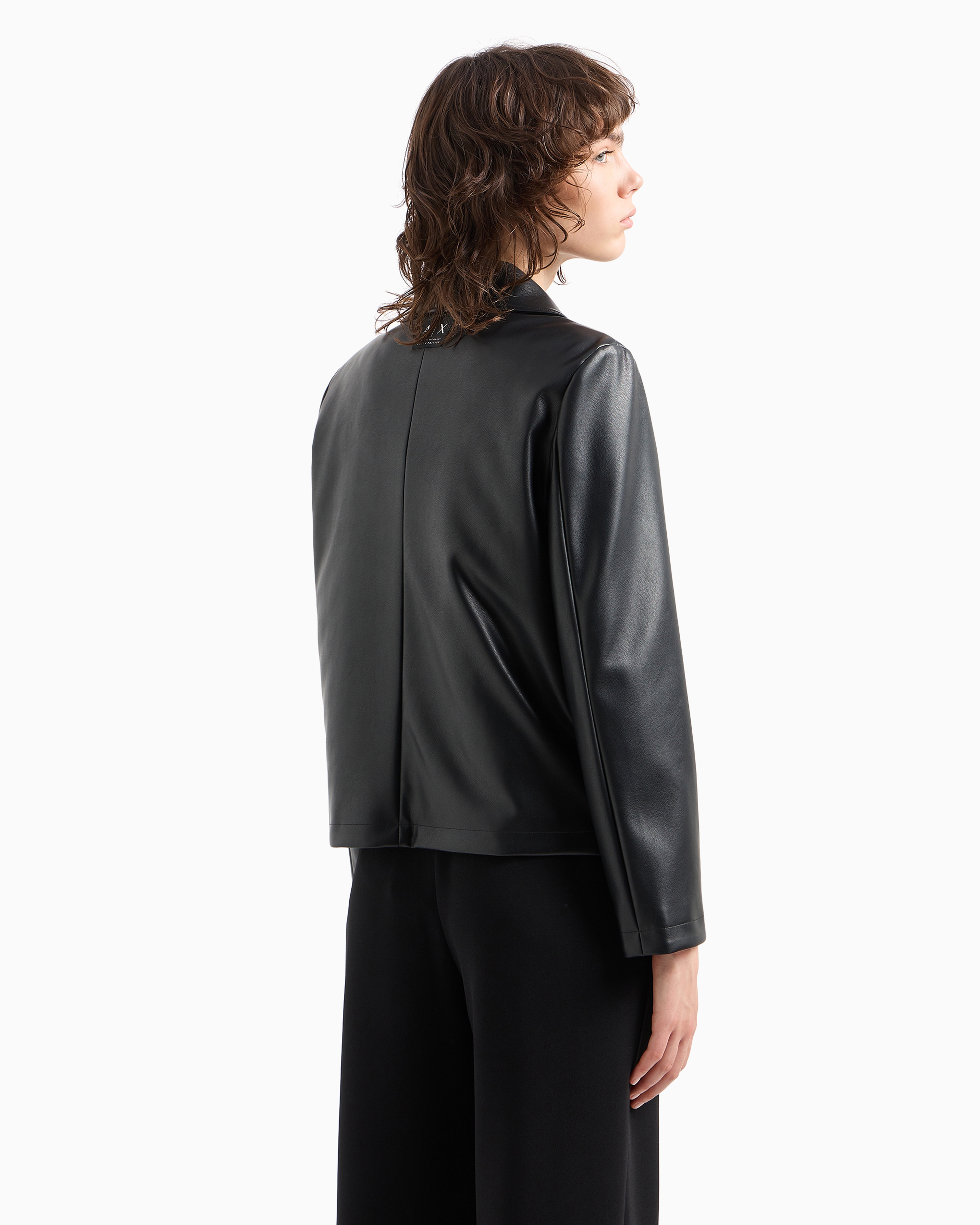 **〜ぱど〜** 　Armani レディースブラックレザー ジャケット Giorgio Armani Belted Short Leather Moto Jacket | Neiman Marcus