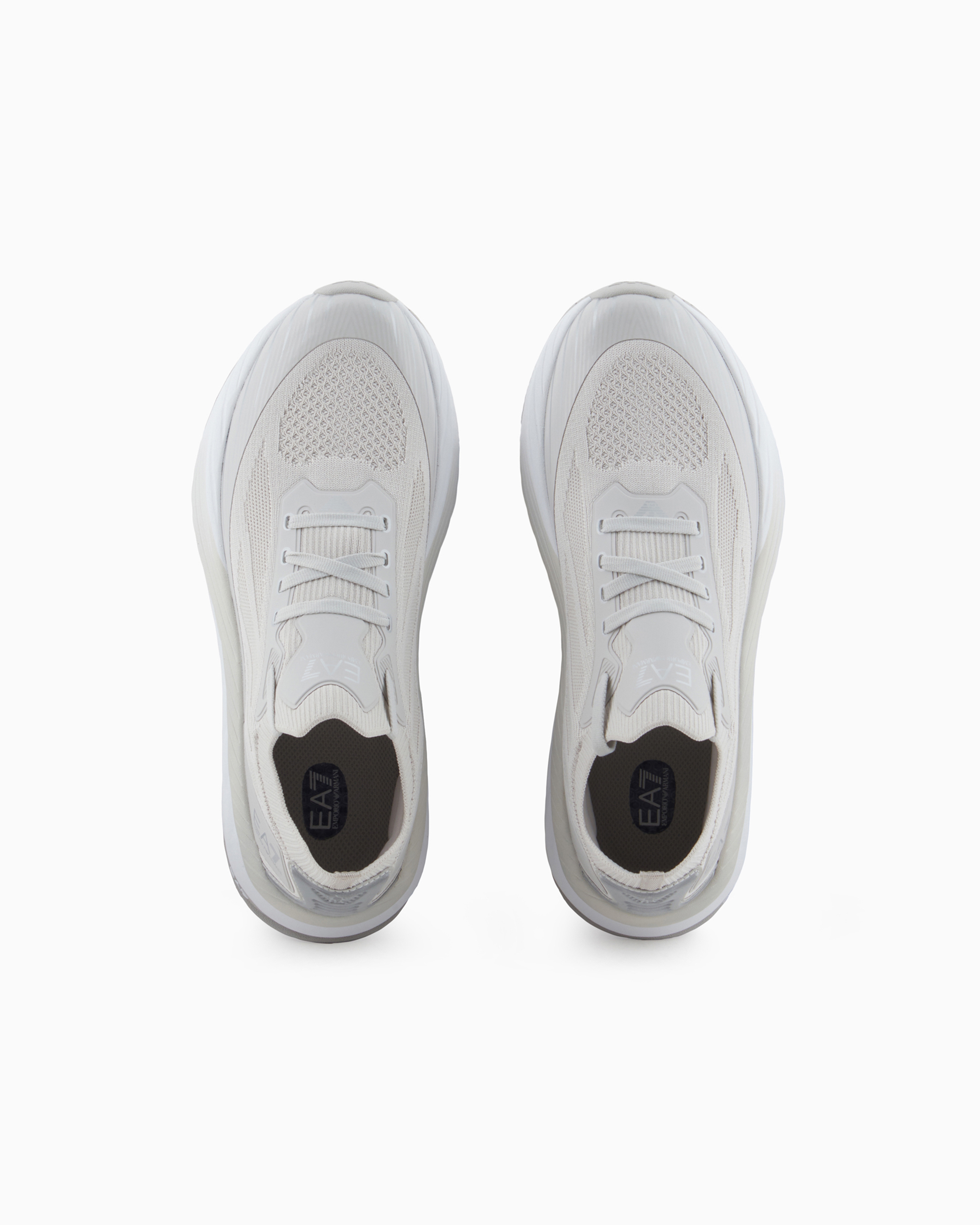 Ea7 Crusher Distance Chunky Sneakers In Beige