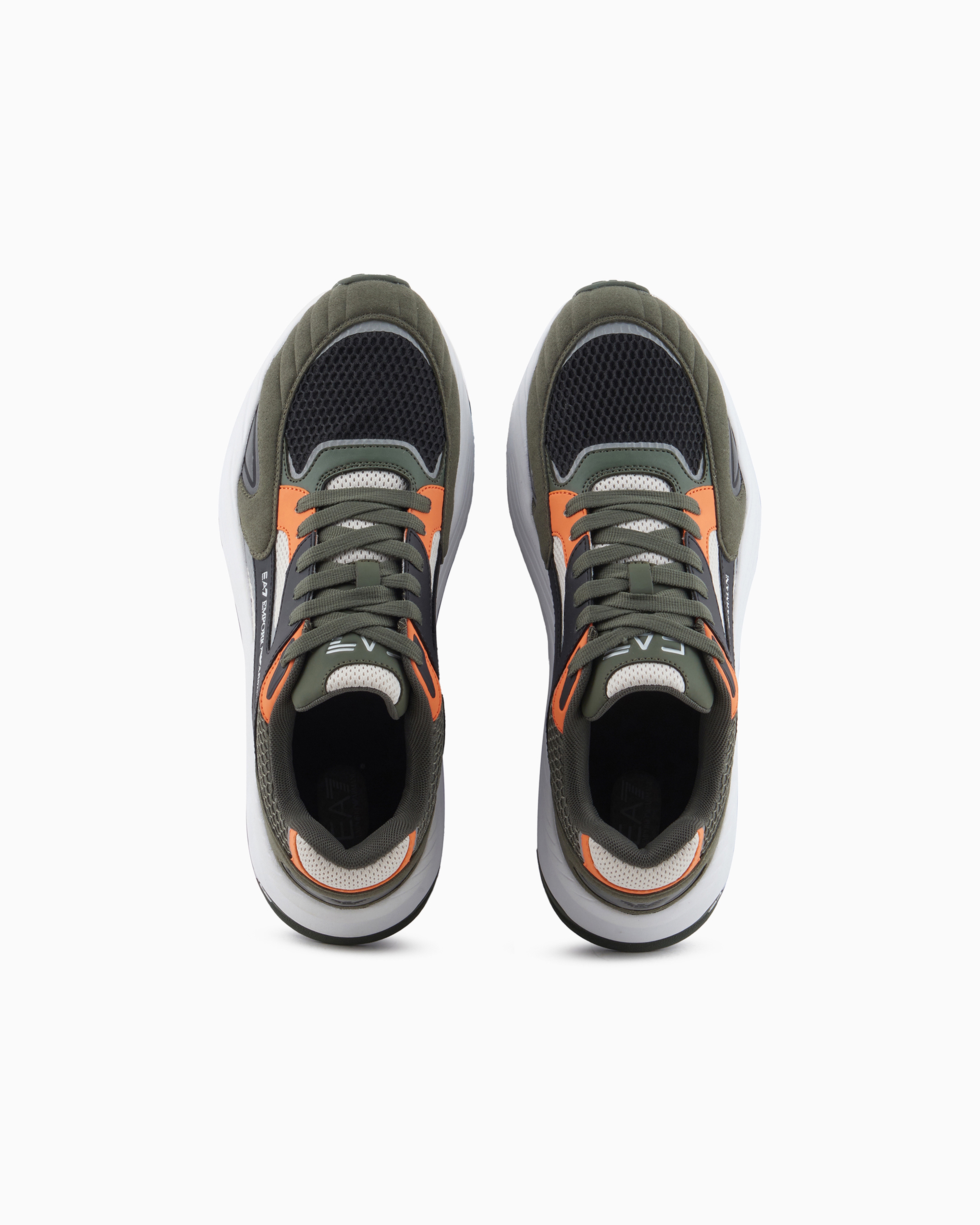 Ea7 Official Store Sneakers Crusher Sonic Mix In Vert Militaire