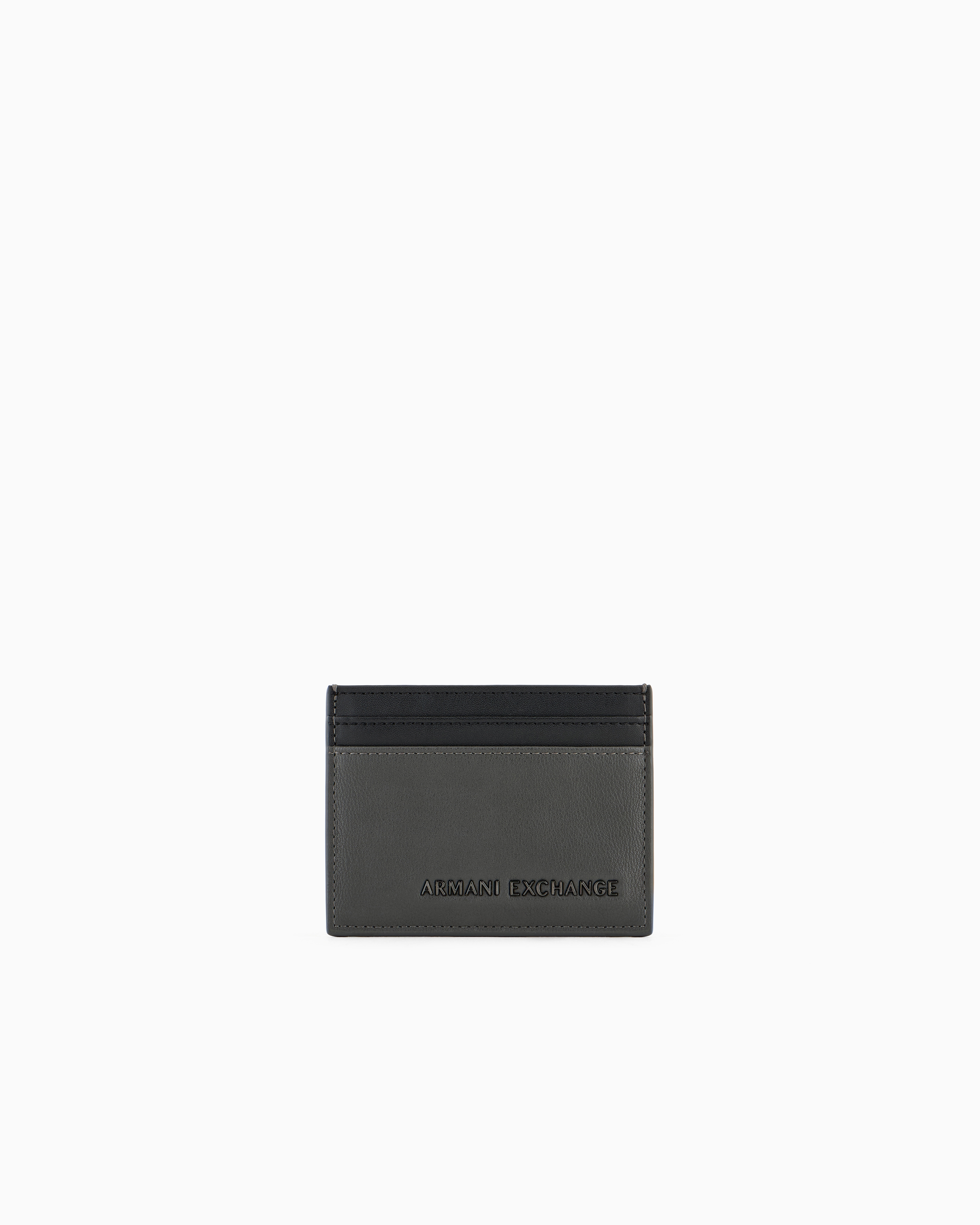 Two-tone card holder with logo | Armani Exchange