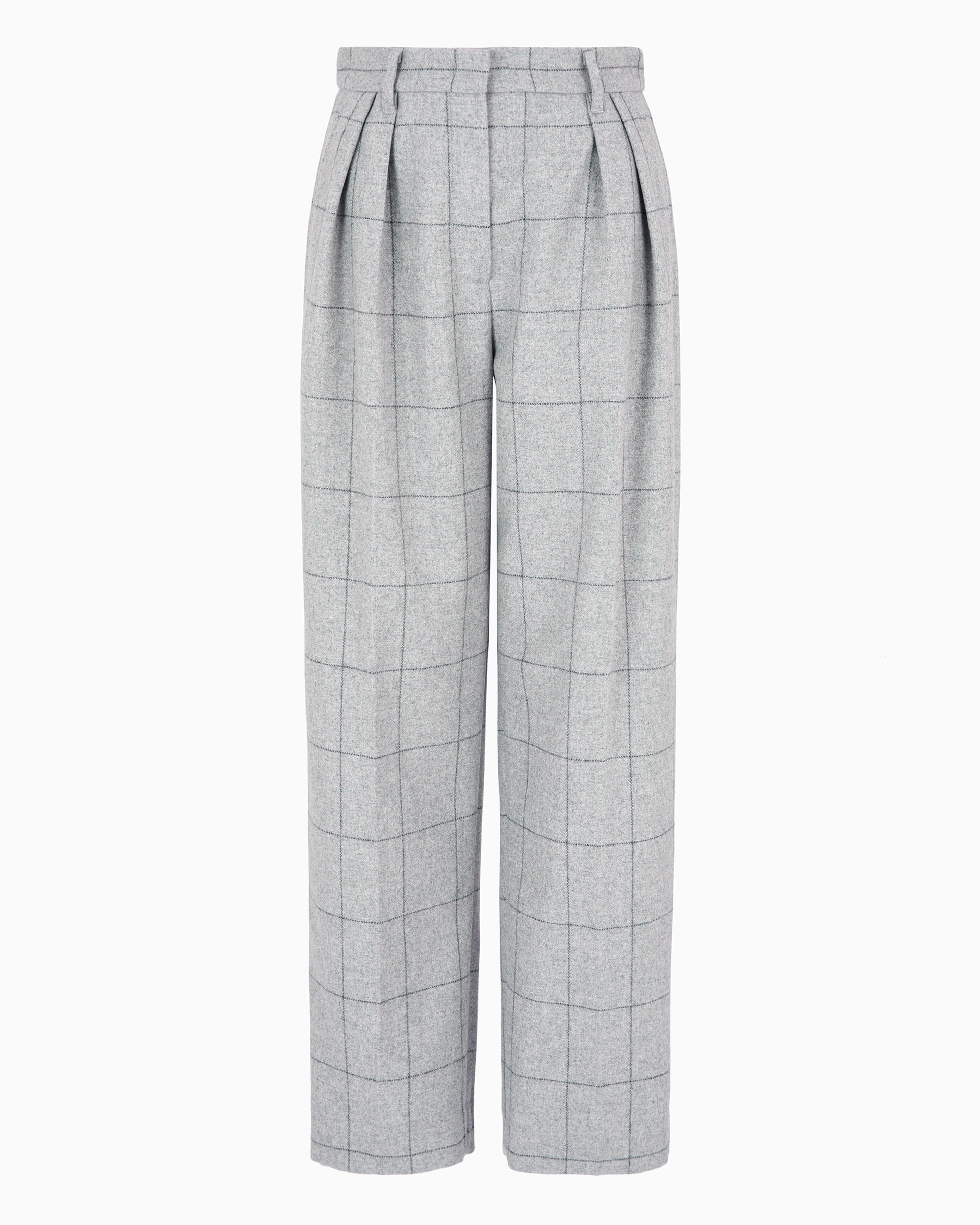 Pleated trousers in a wool-blend flannel with oversized