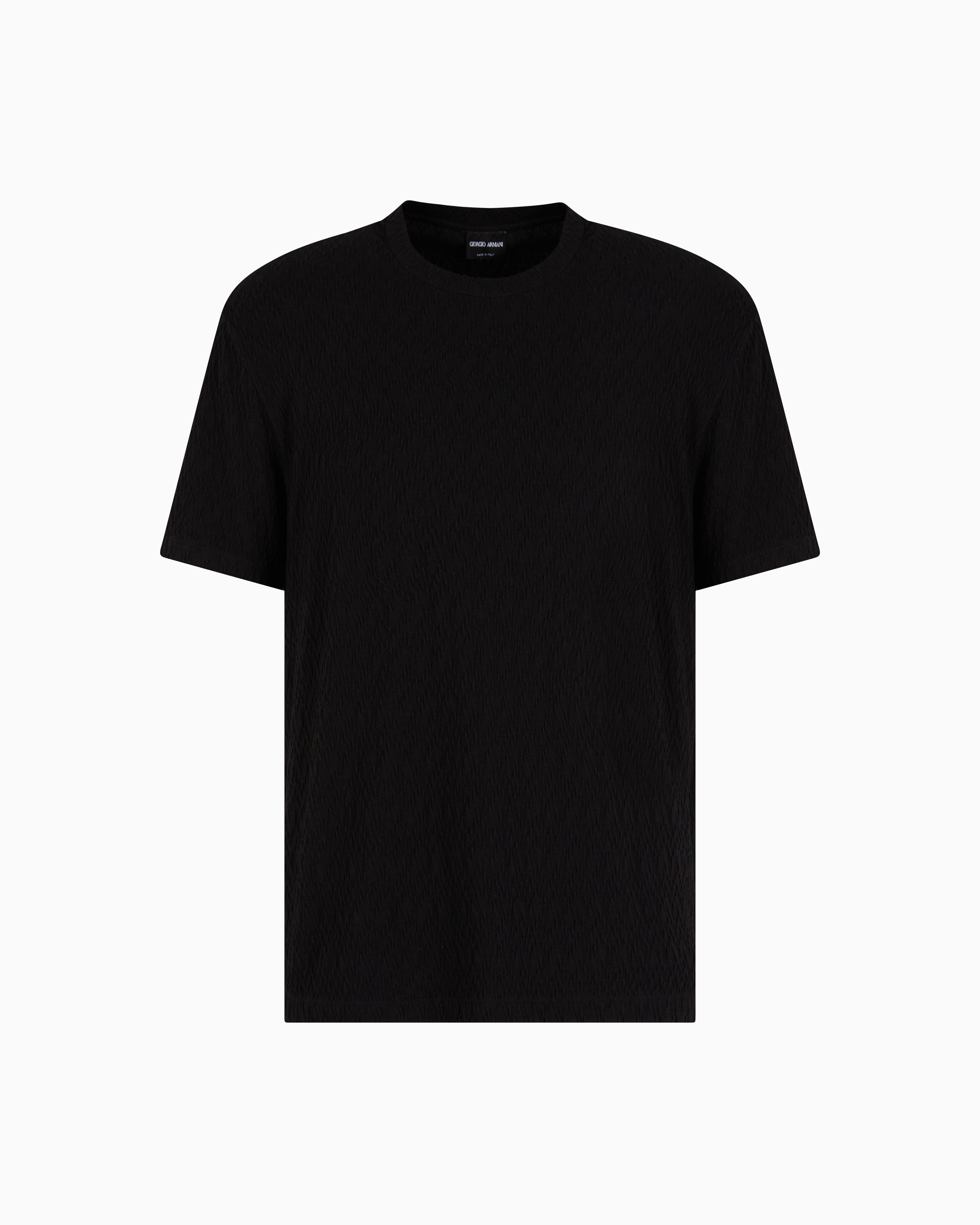 Giorgio Armani Regular Fit T-shirts In Black